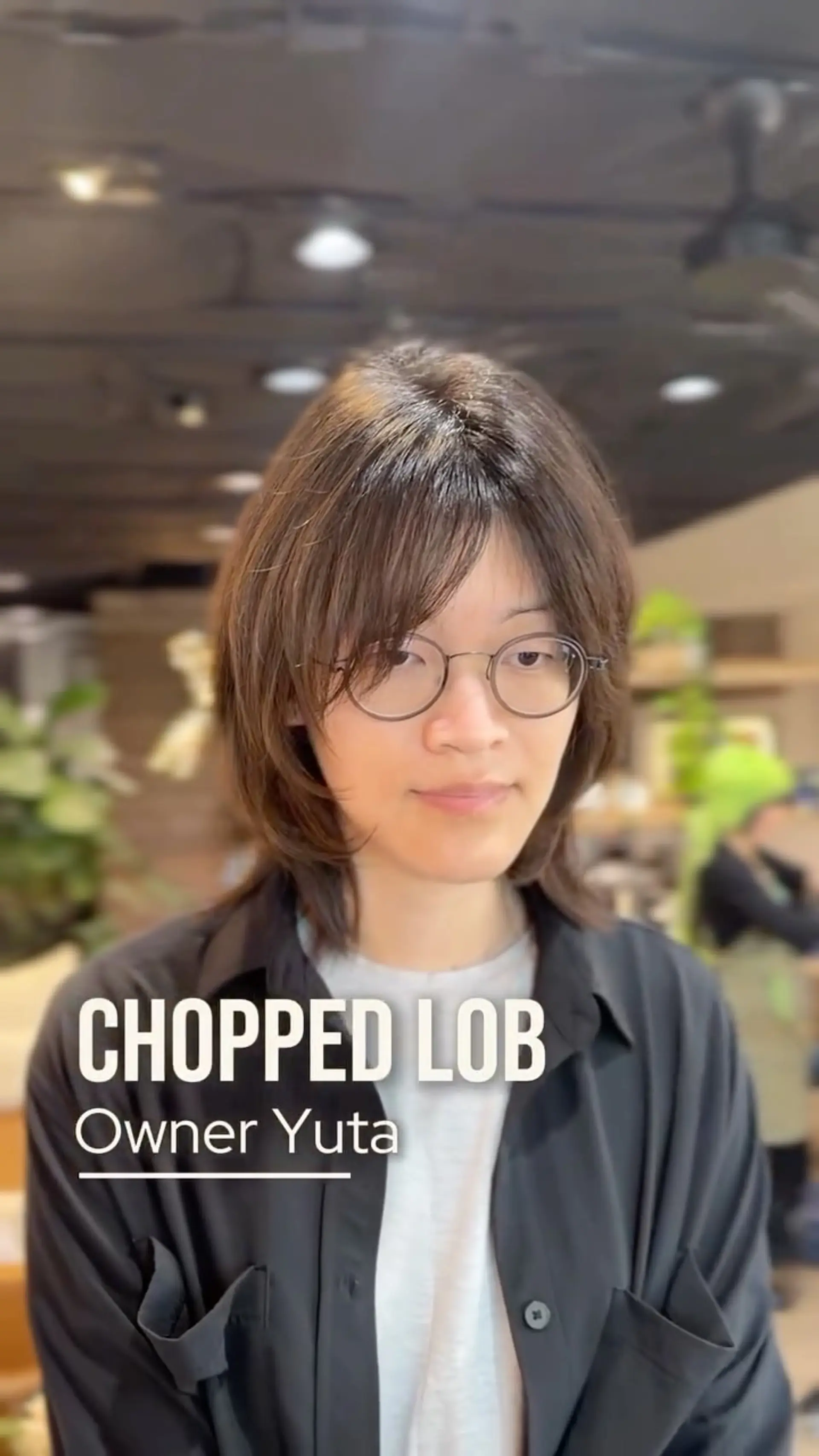 A textured chopped lob with face-framing layers and soft, wispy bangs. 1