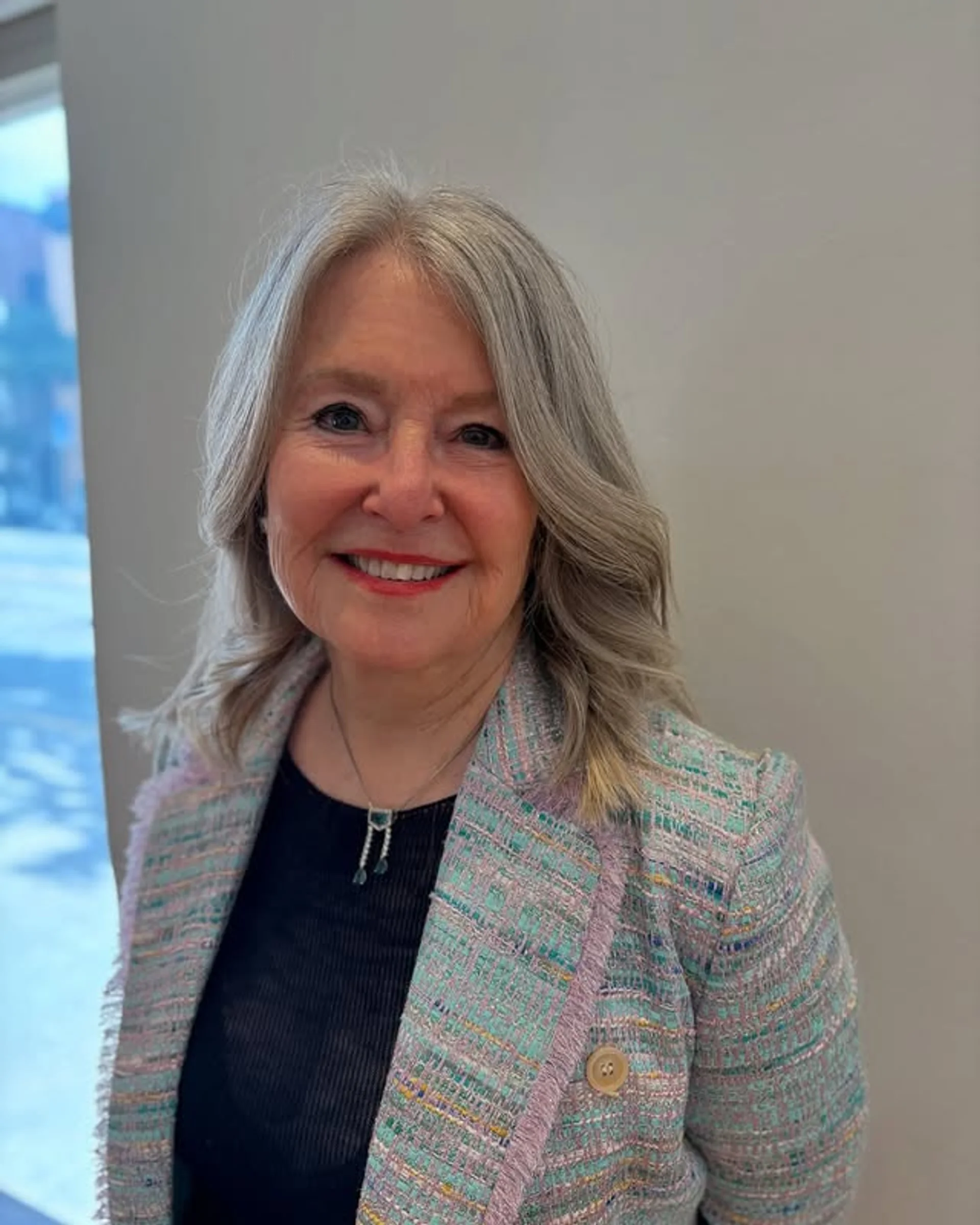 Sophisticated chin-length silver fox bob for women over 60 - Preview 3