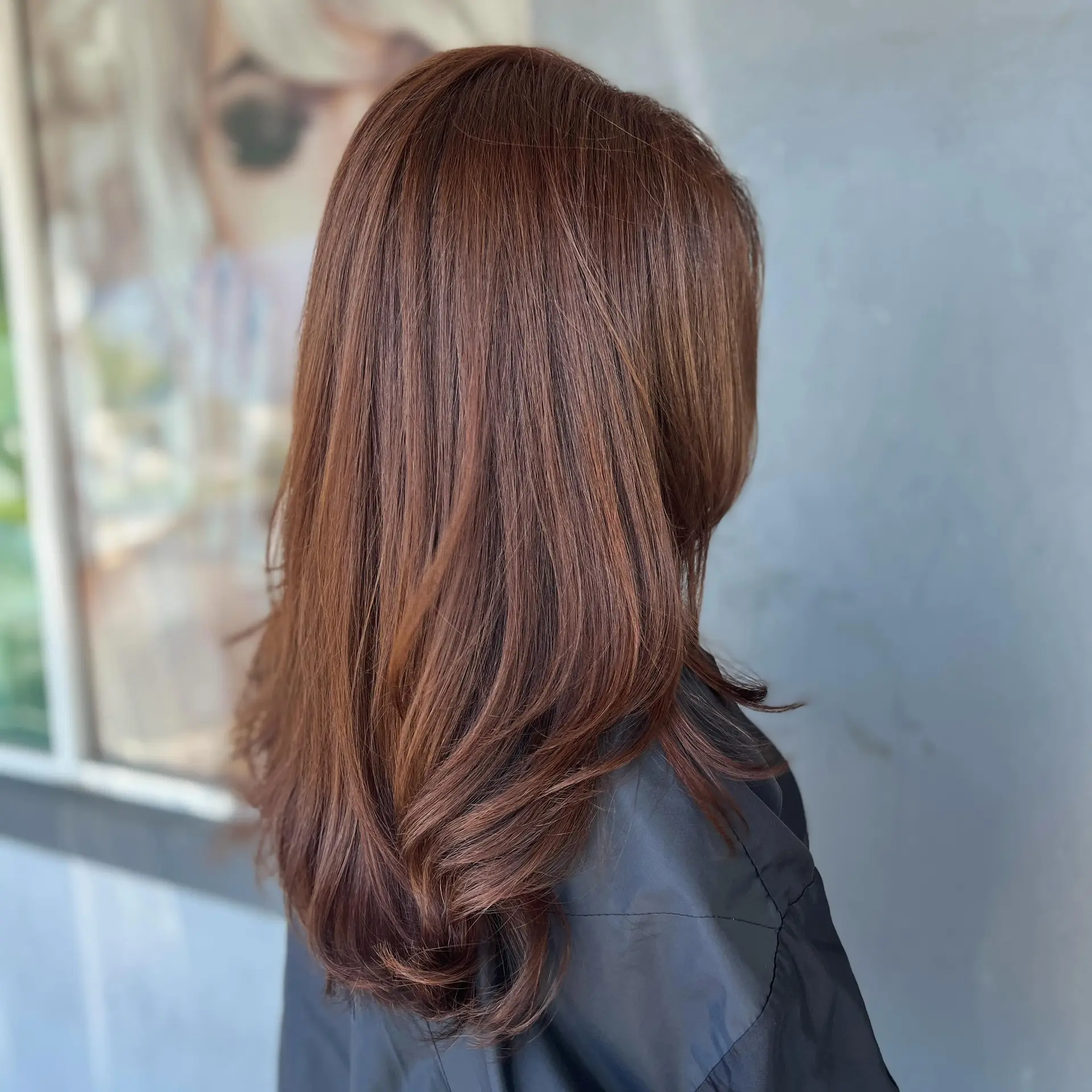 Long, straight hair with layers for movement and shape. 1