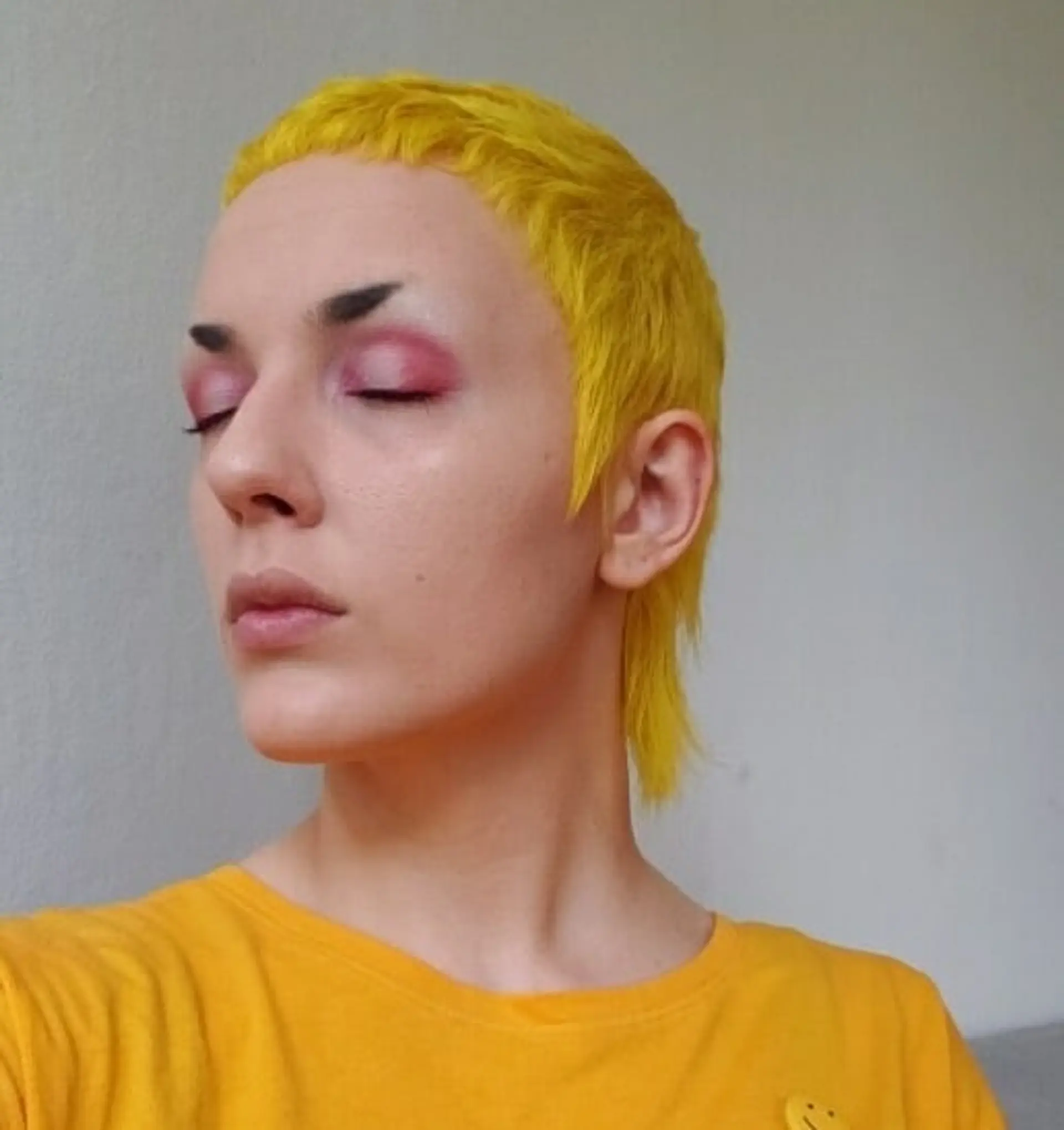 A short, shaggy pixie mullet. 2