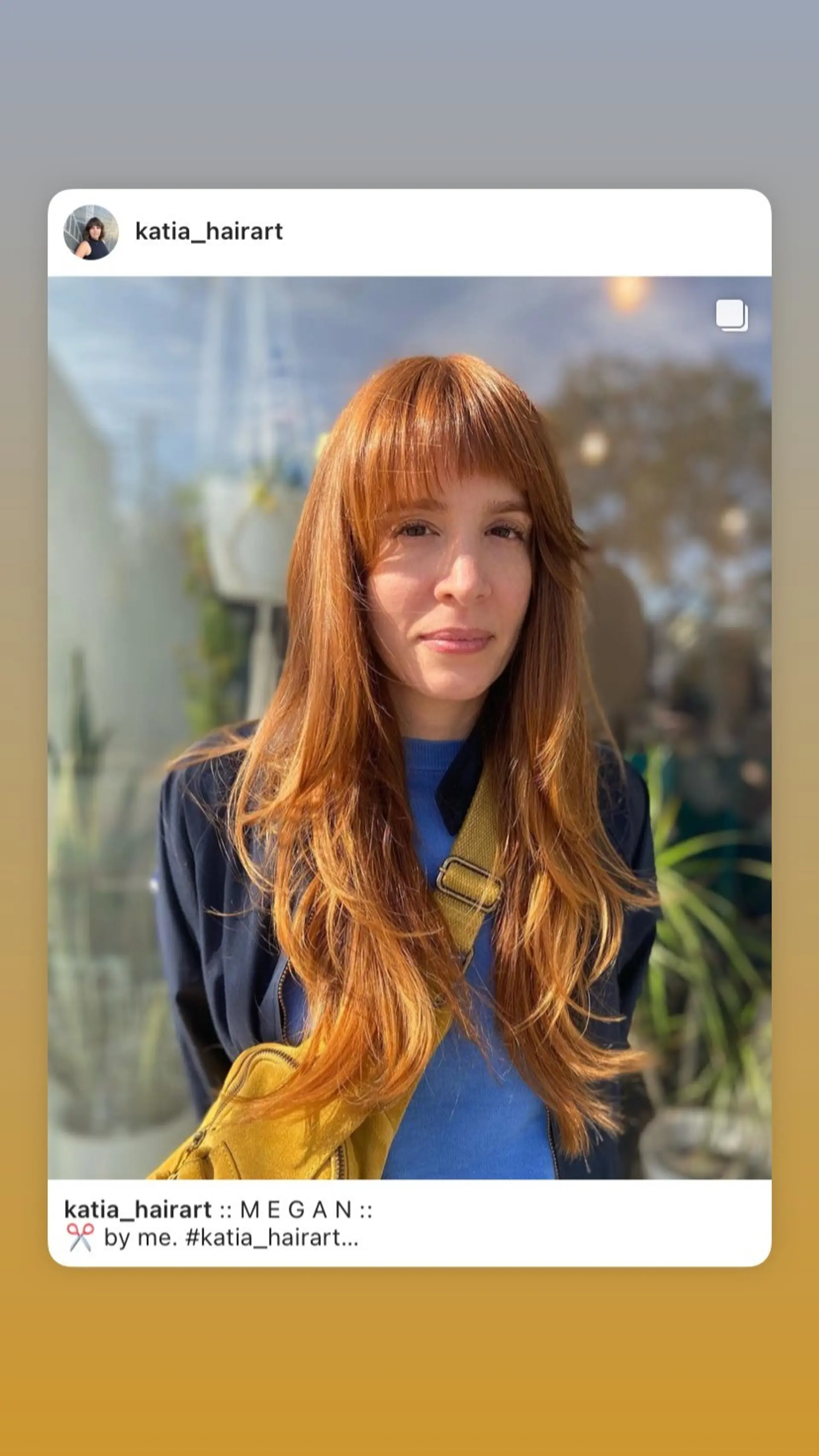 A trendy shag haircut with face-framing layers and bold bangs. 1