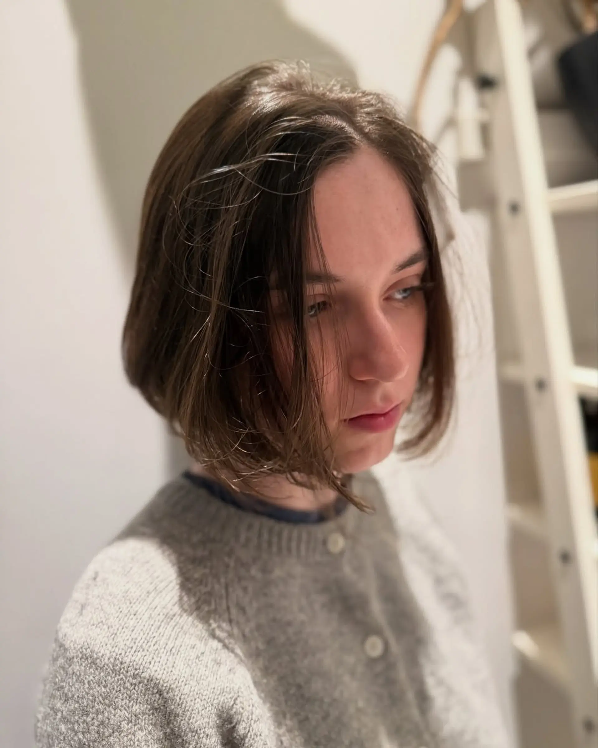 A classic blunt bob cut to a short length. 1