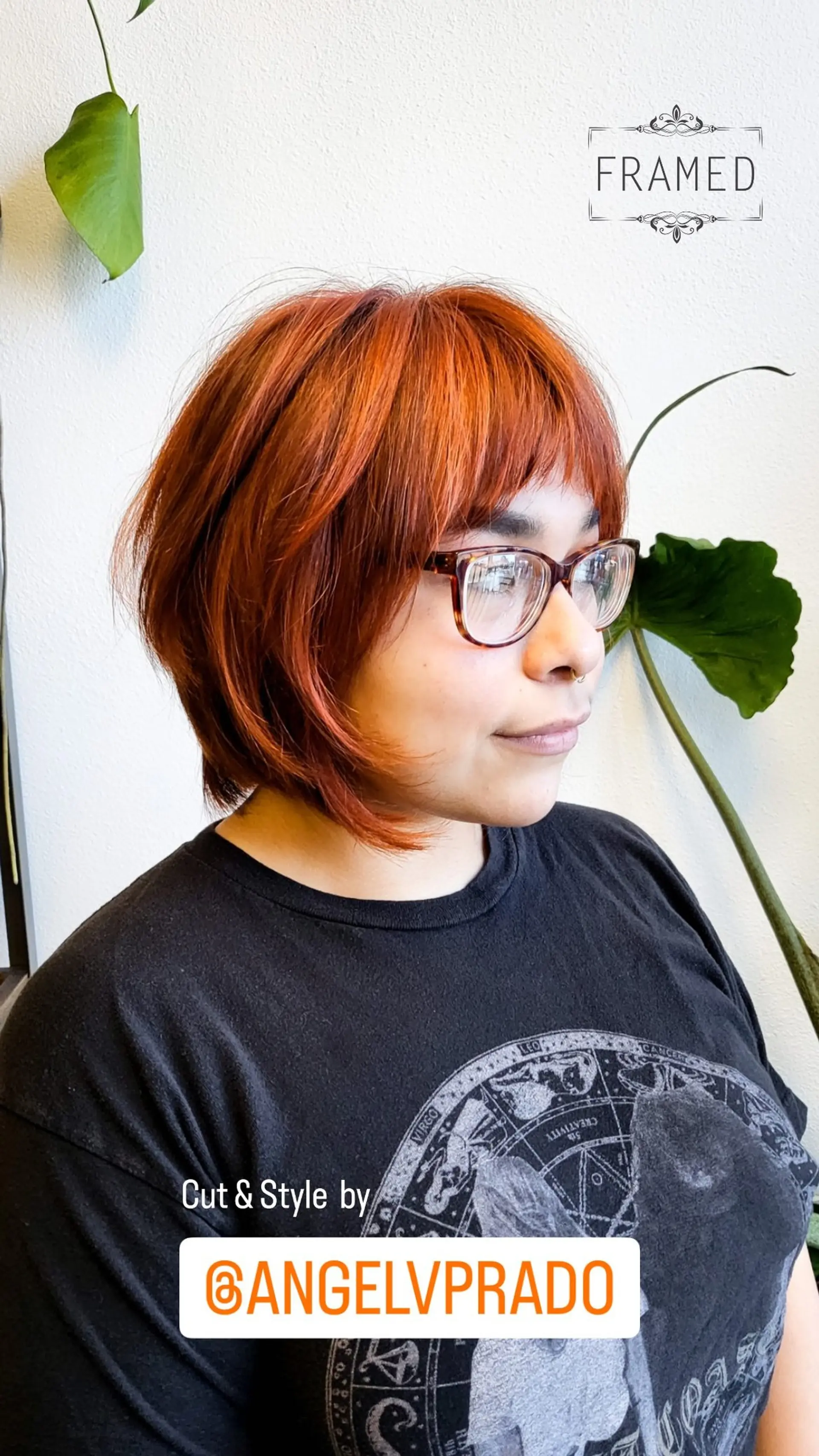 A trendy textured bob with choppy layers and full bangs. 1