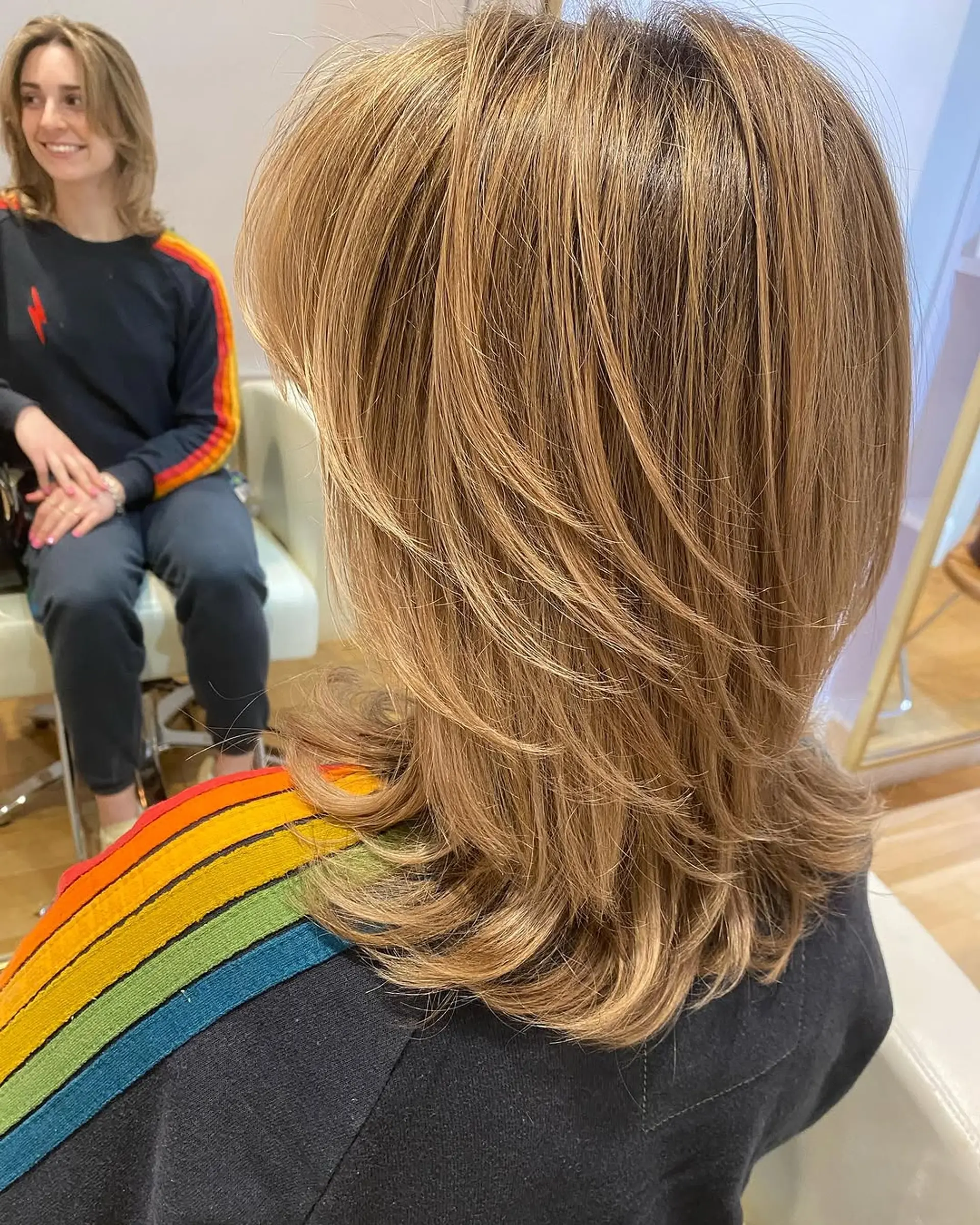 A medium-length shag with textured layers and face-framing pieces. 1