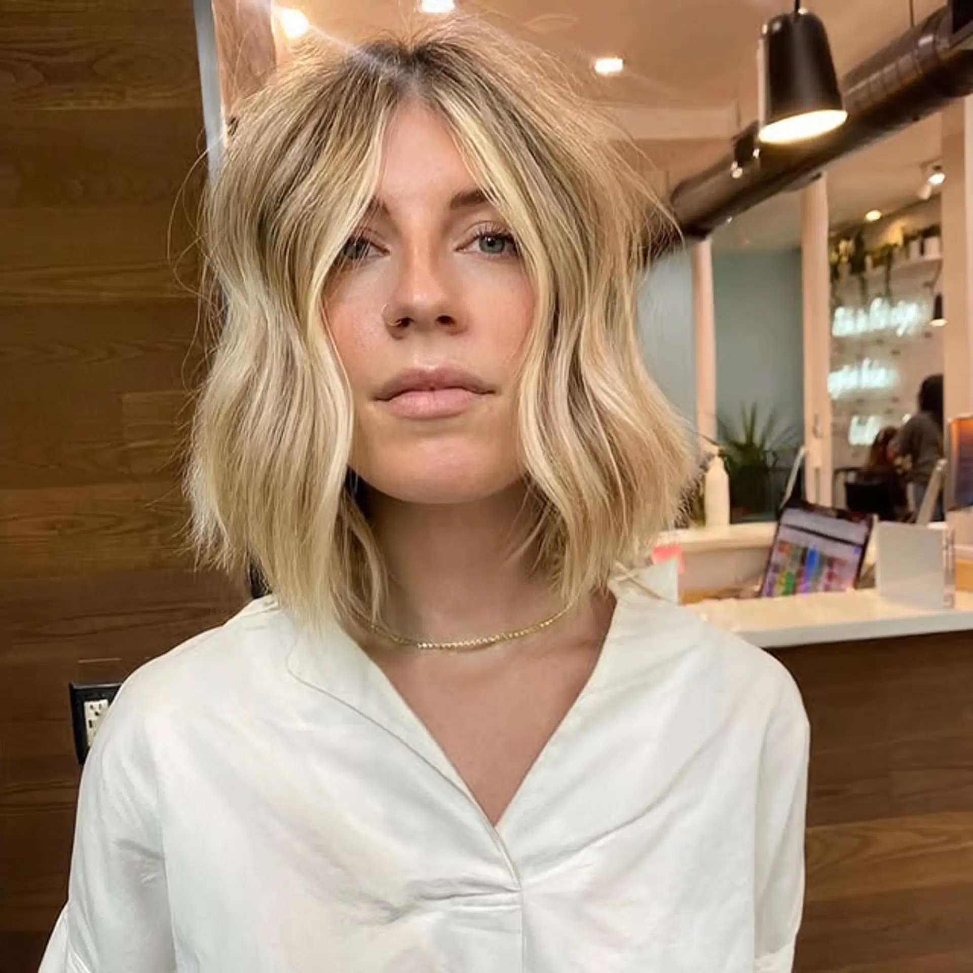 A wavy, textured bob with lots of movement and a beachy vibe. 1