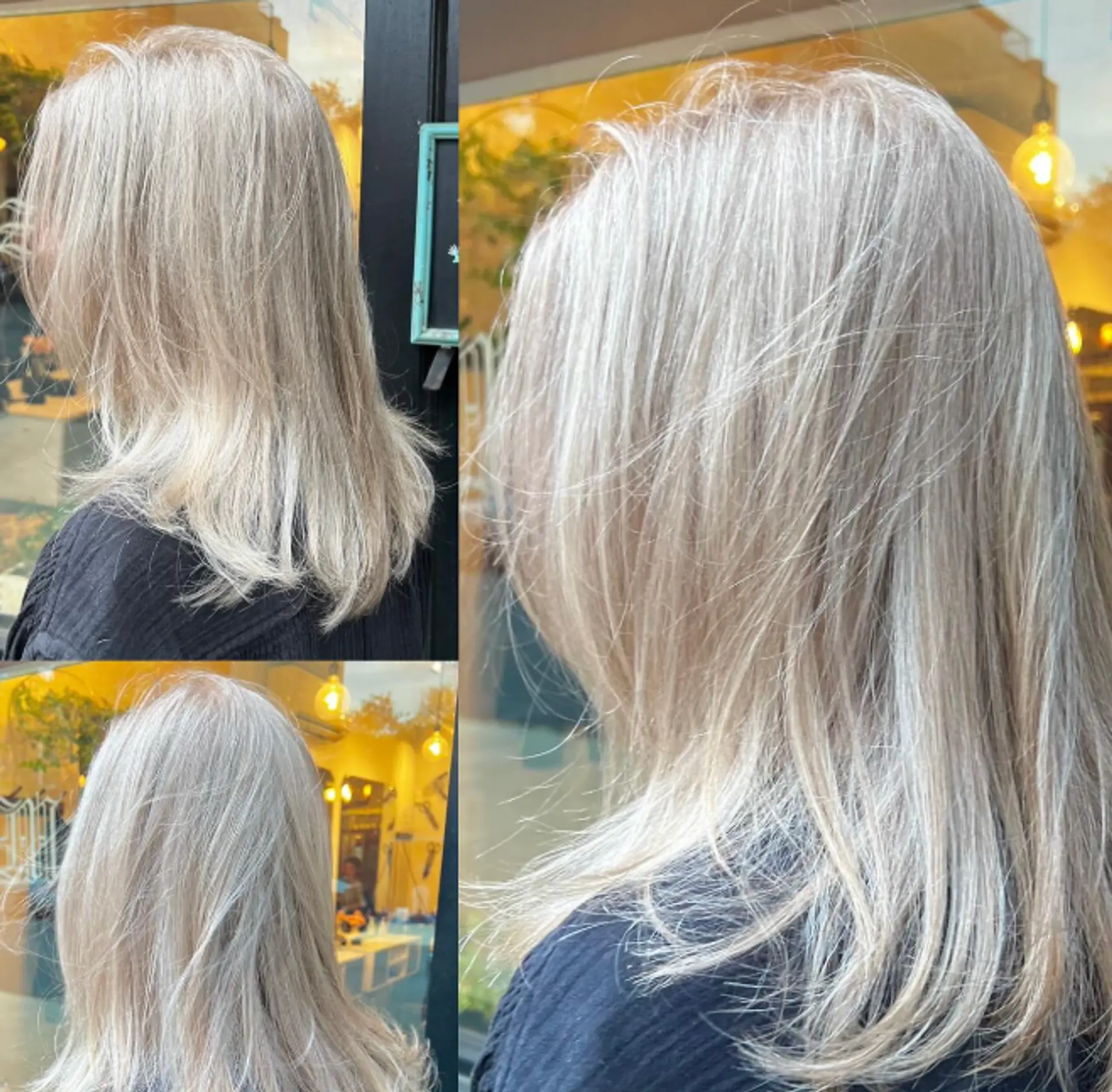 A layered bob with textured ends. 1