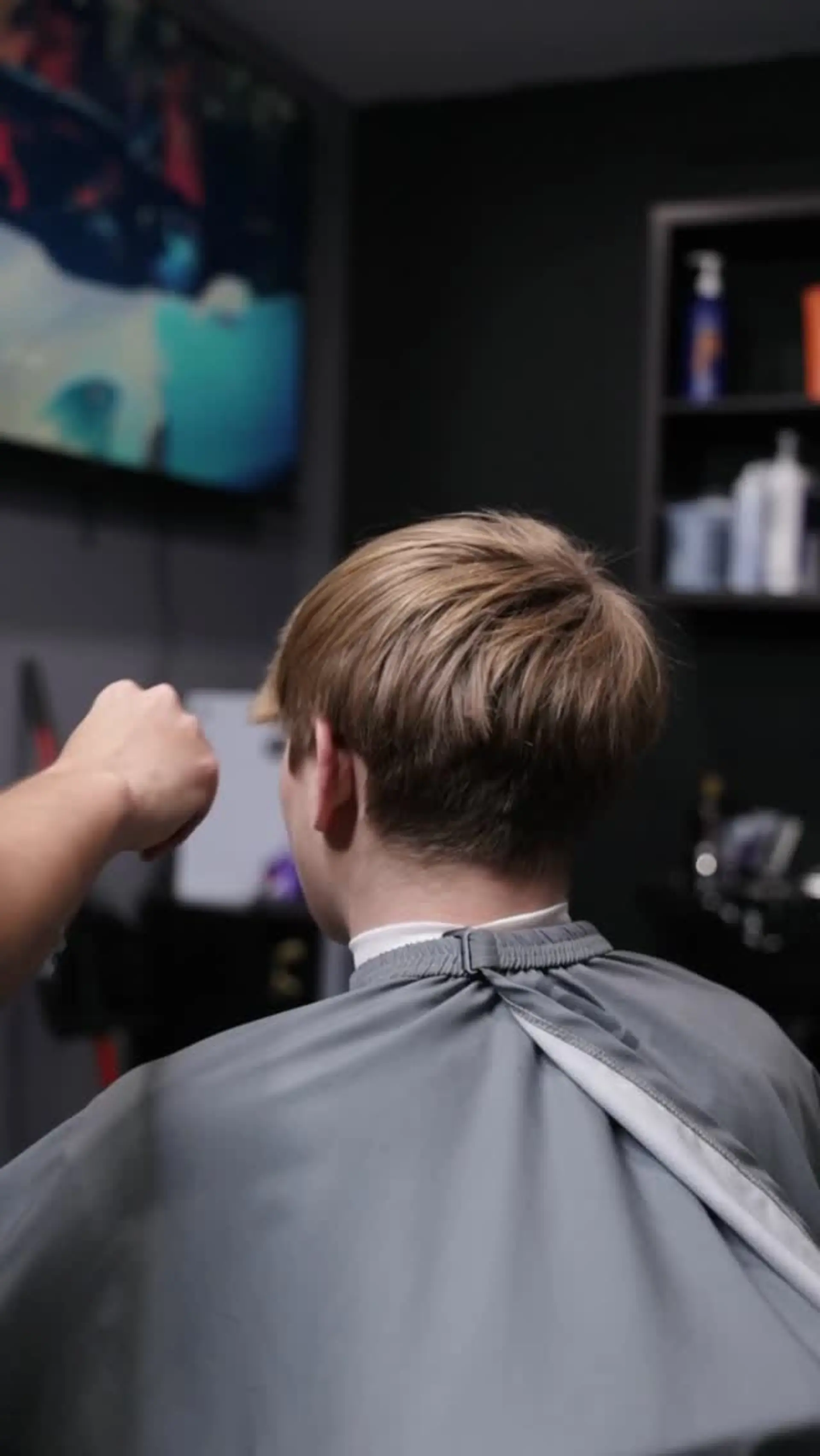 A modern, rounded crop cut with textured layering on top and a clean, tapered finish at the nape. 1