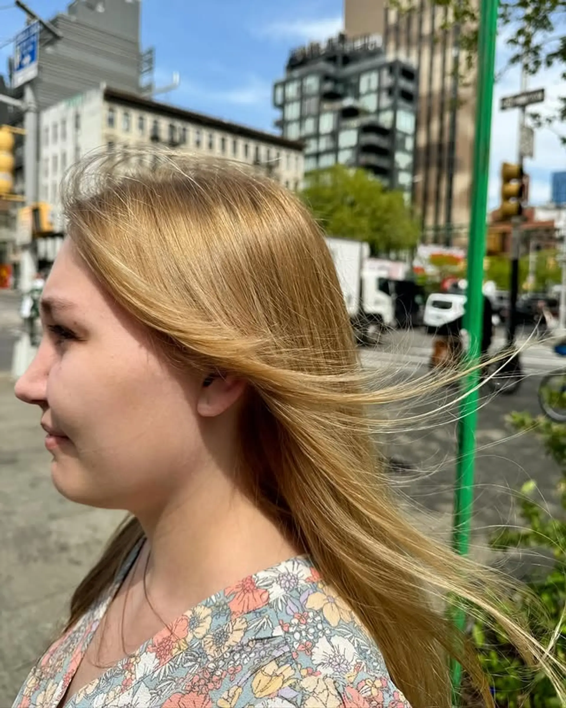 A medium-length, layered style with a subtle beachy wave. 1