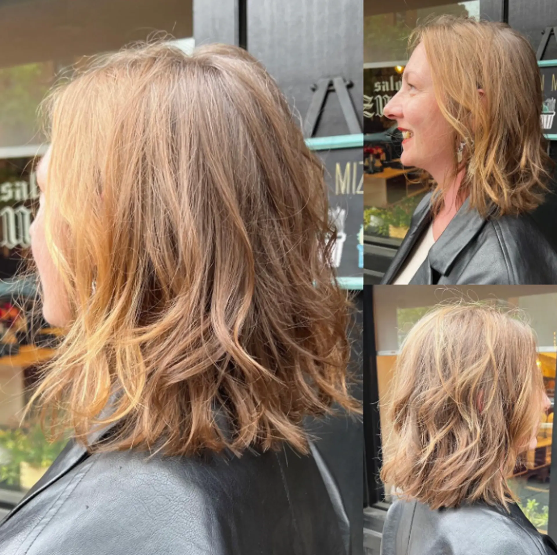A trendy, textured lob with soft waves and layers. 1