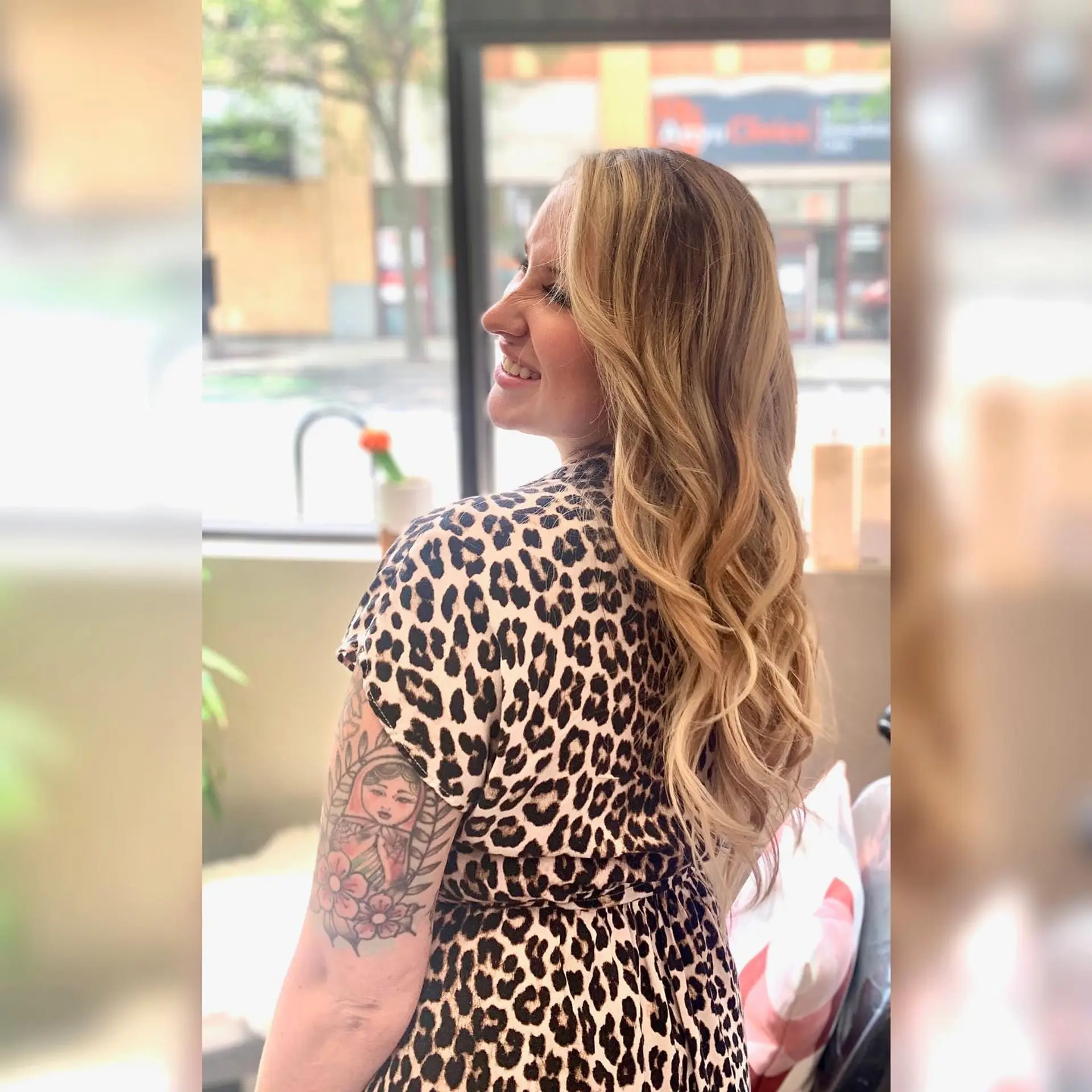 Long, flowing waves with a sun-kissed golden blonde balayage. 1