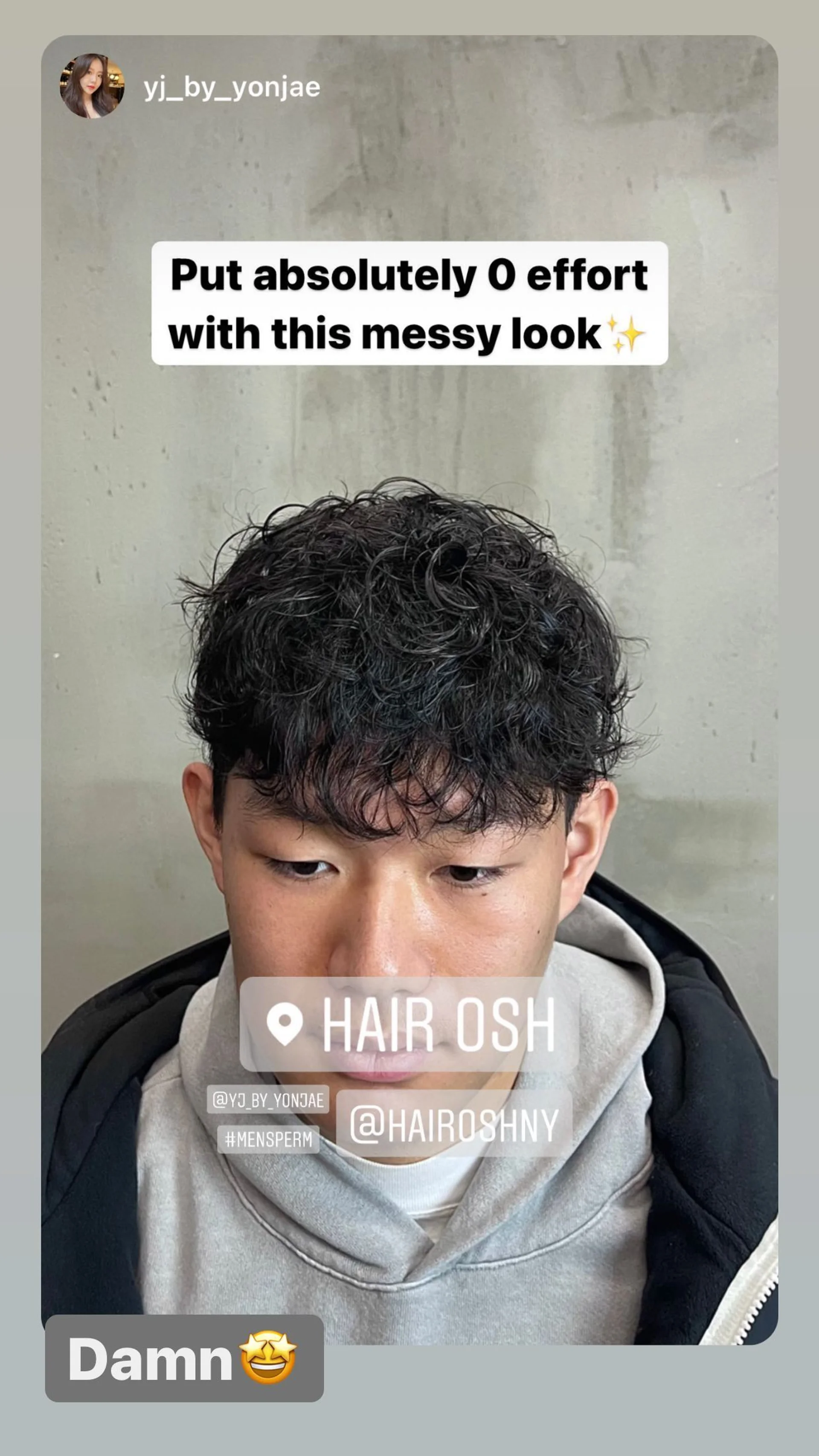 Modern men's perm with textured waves and volume on top - Preview 3