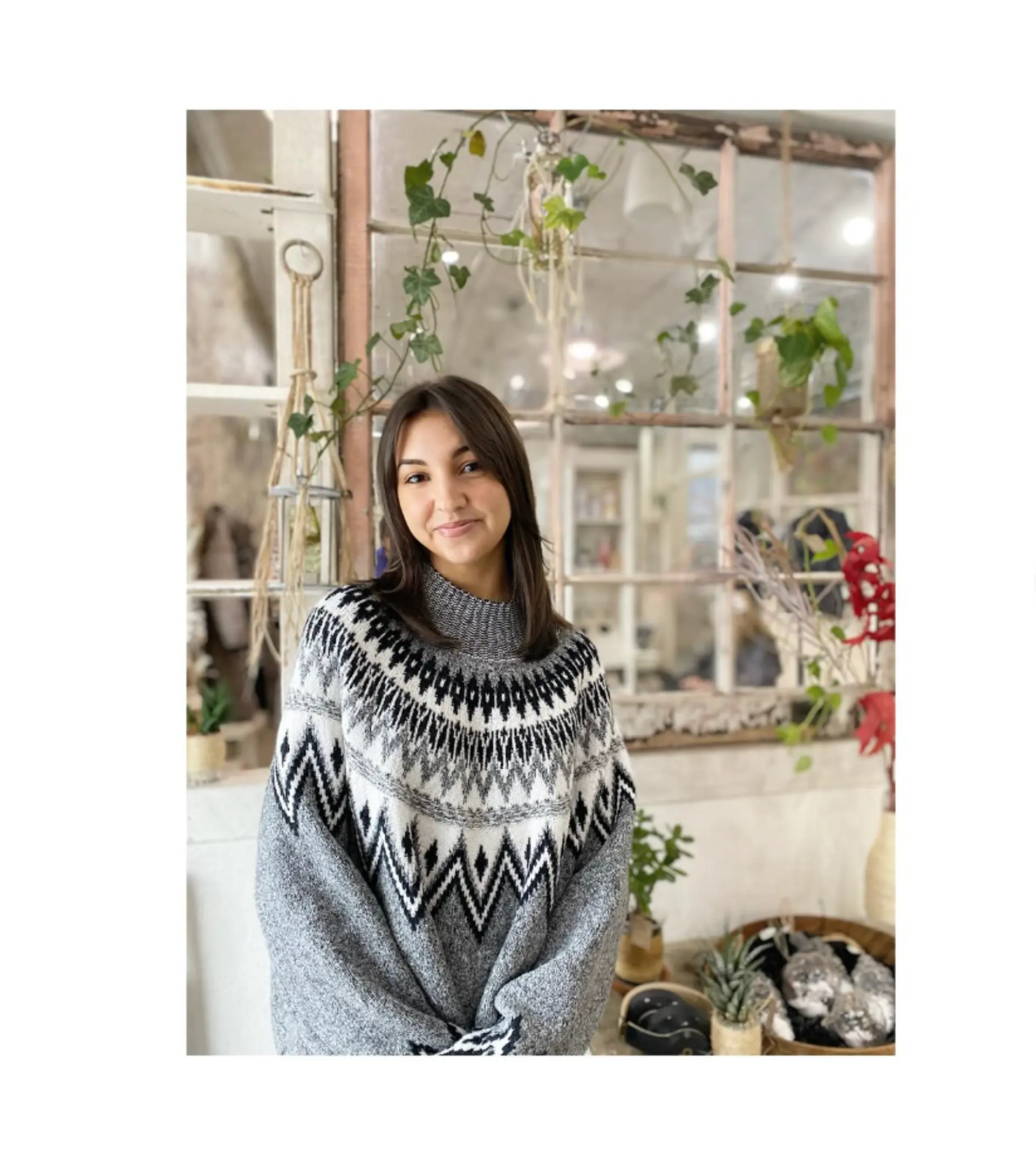 A sleek, layered lob haircut. 1