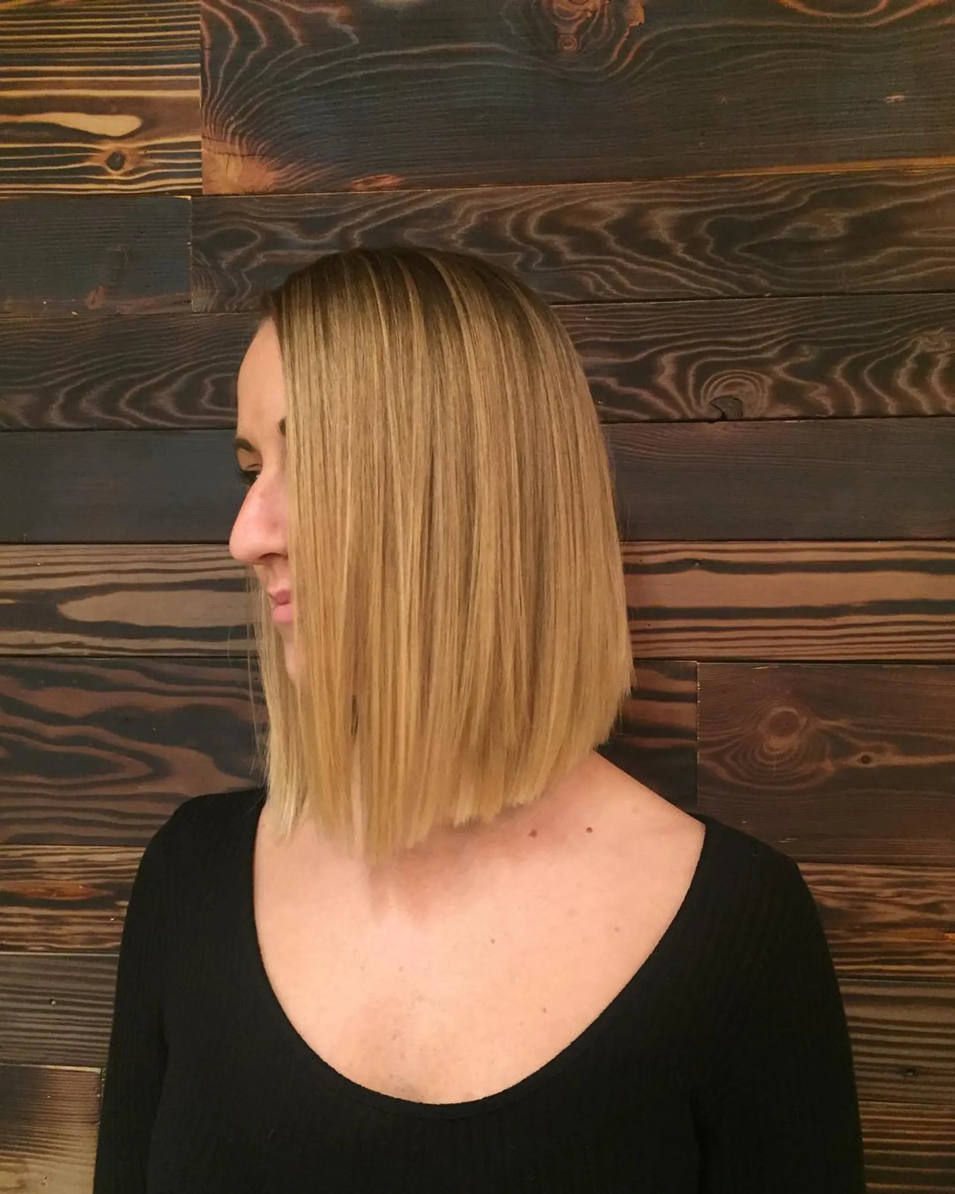 A sleek, blunt bob with a modern edge. 1