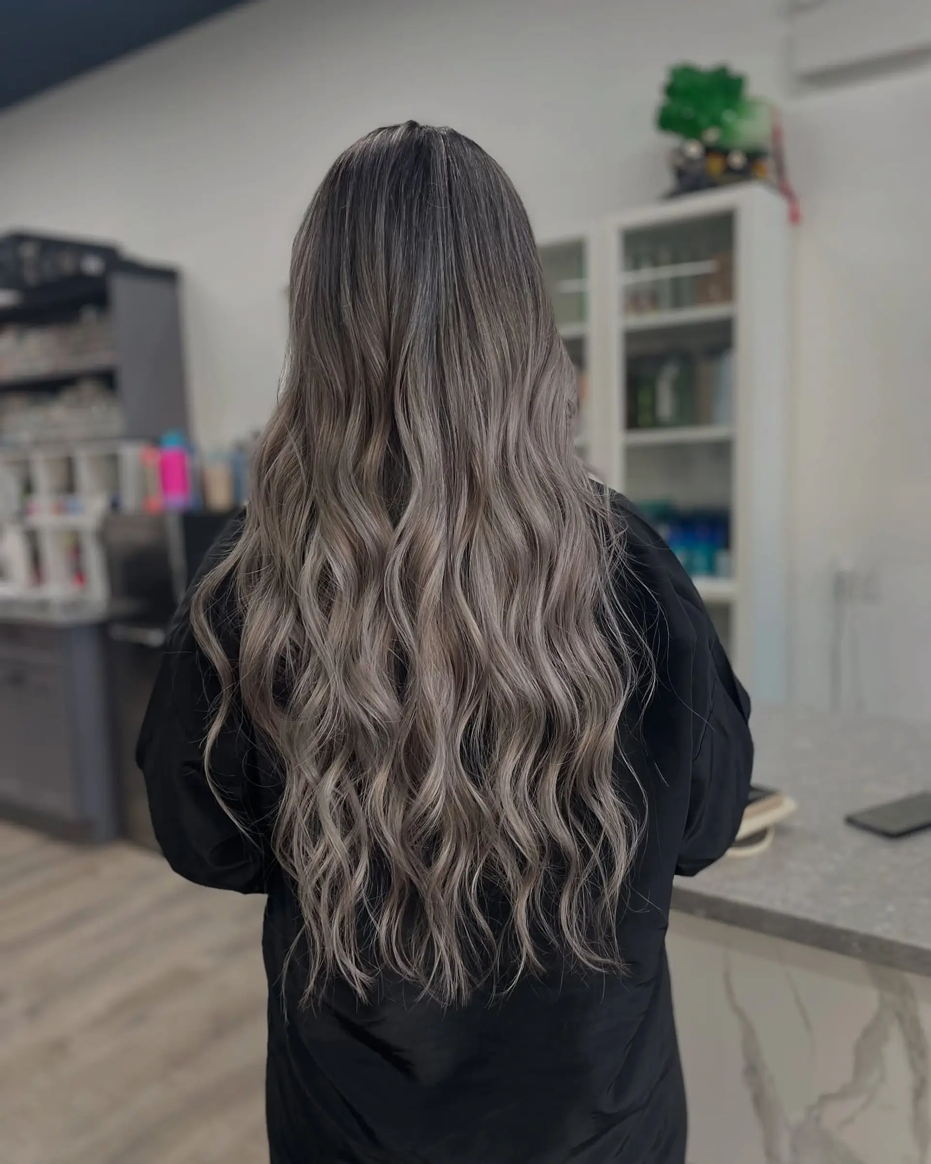 Long, flowing waves with a stunning silver-gray ombre. 2