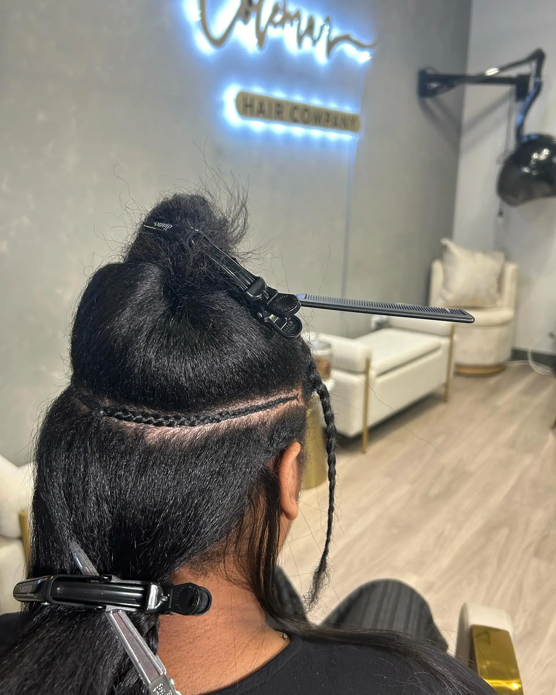 A long, layered hairstyle with a voluminous blowout. 2