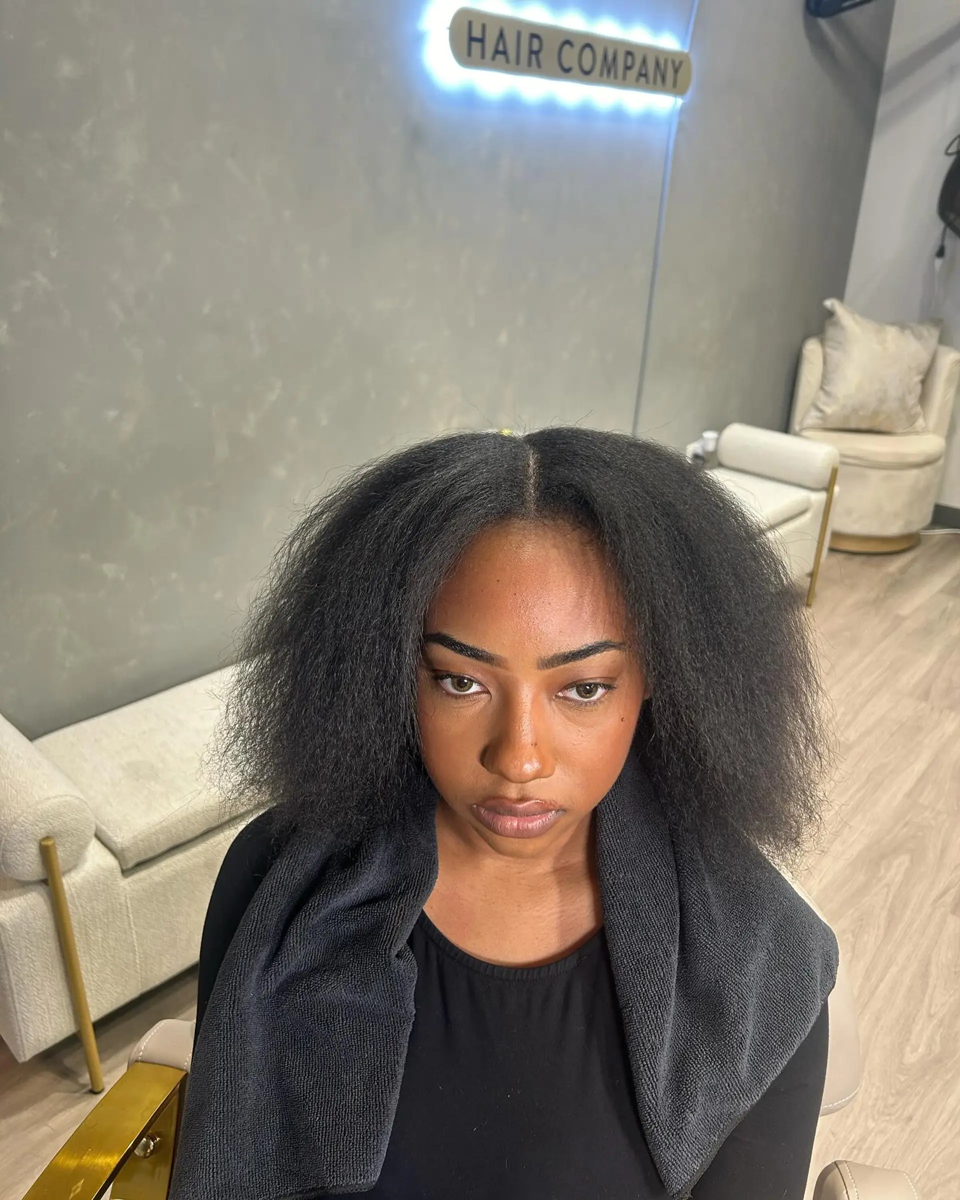 A long, layered hairstyle with a voluminous blowout. 3