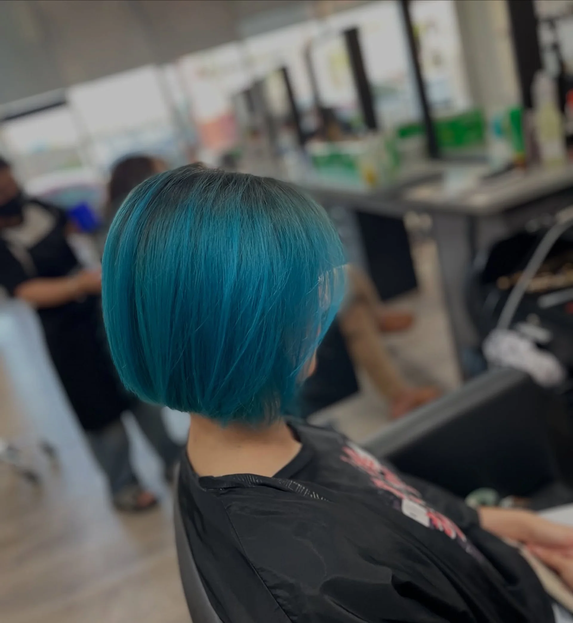 Mystic Teal Dream Hair featuring a color melt from dark roots to vibrant aquatic blues - Preview 1