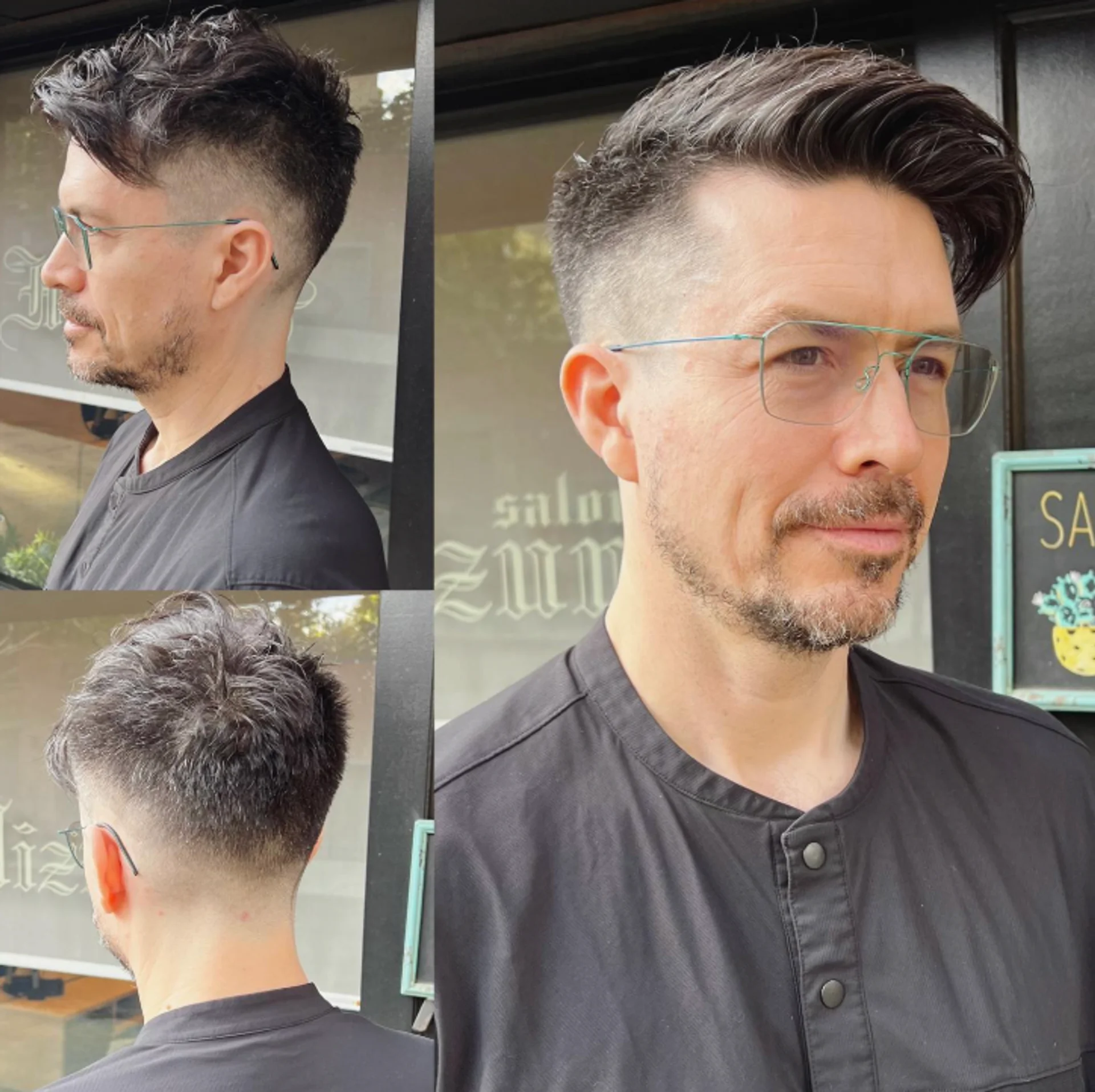 A man with a medium-length textured flow hairstyle with expertly tapered sides, a key trend for 2025. - Preview 2
