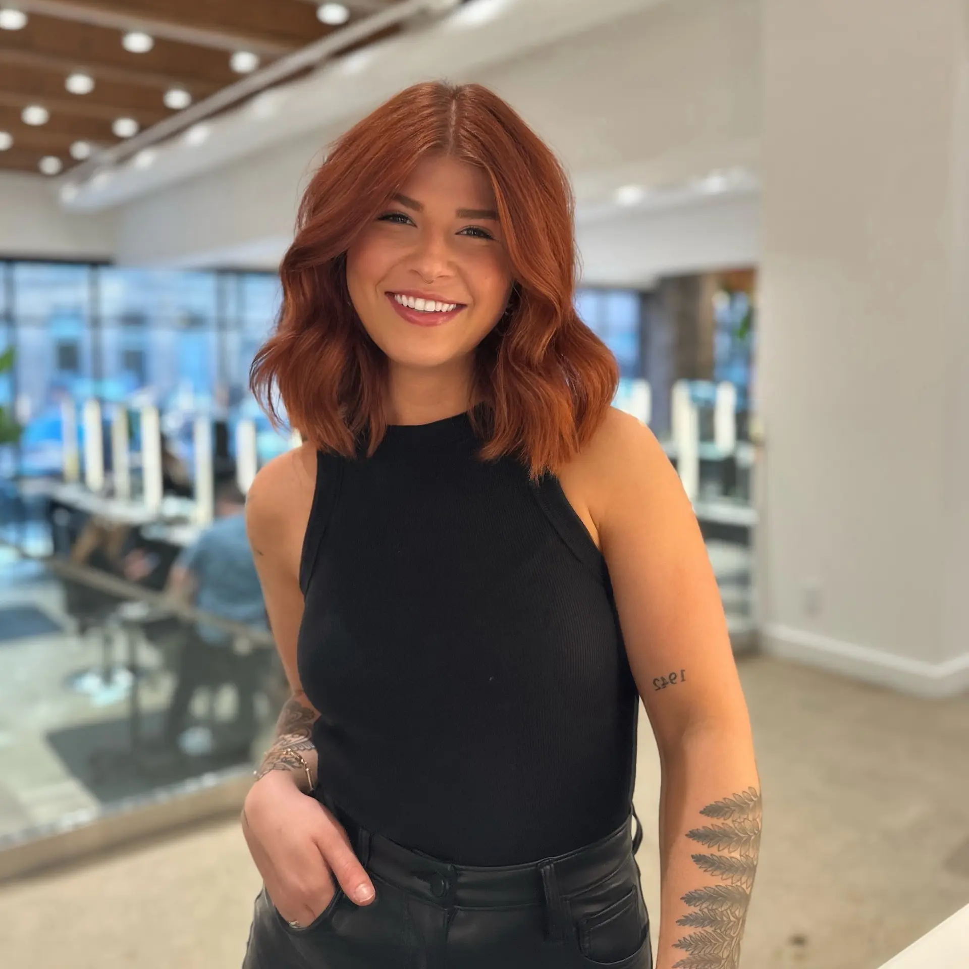 A wavy lob with soft waves. 1