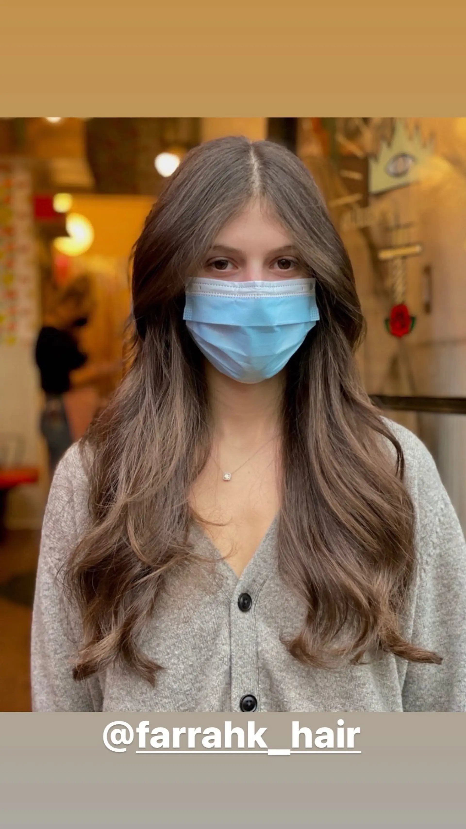 Long, wavy hair with soft layers and face-framing pieces. 1