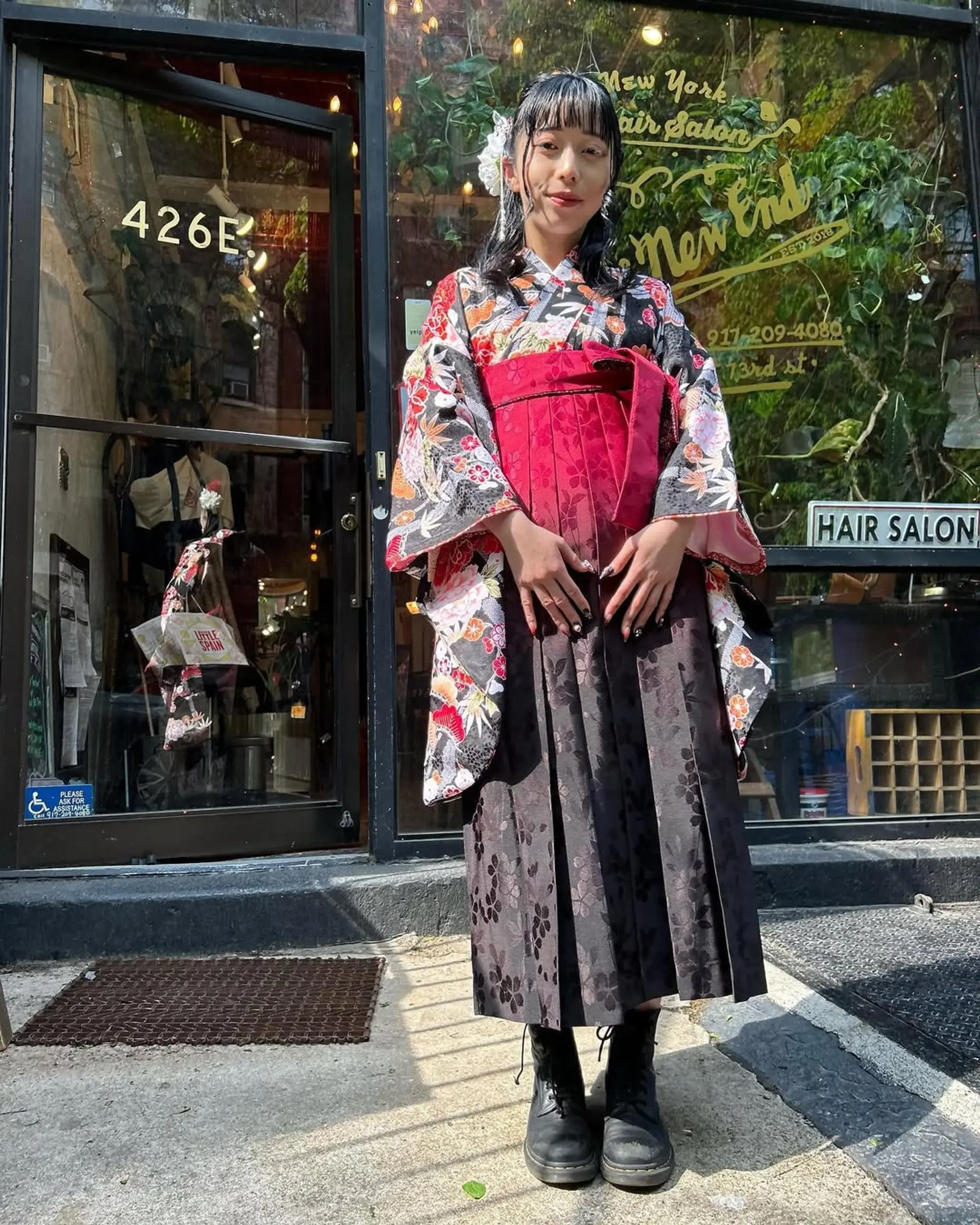 The Hime haircut, also known as the princess cut, features blunt bangs and distinctive face-framing side locks. 2