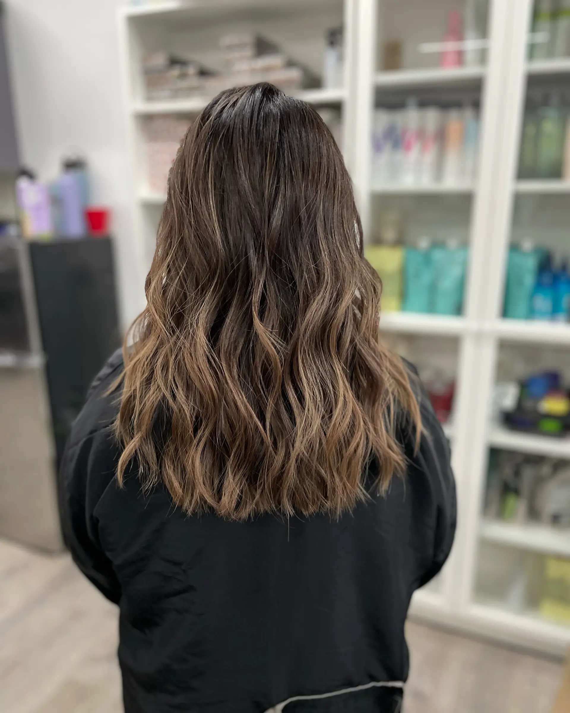 A bronde balayage with loose beach waves. 1