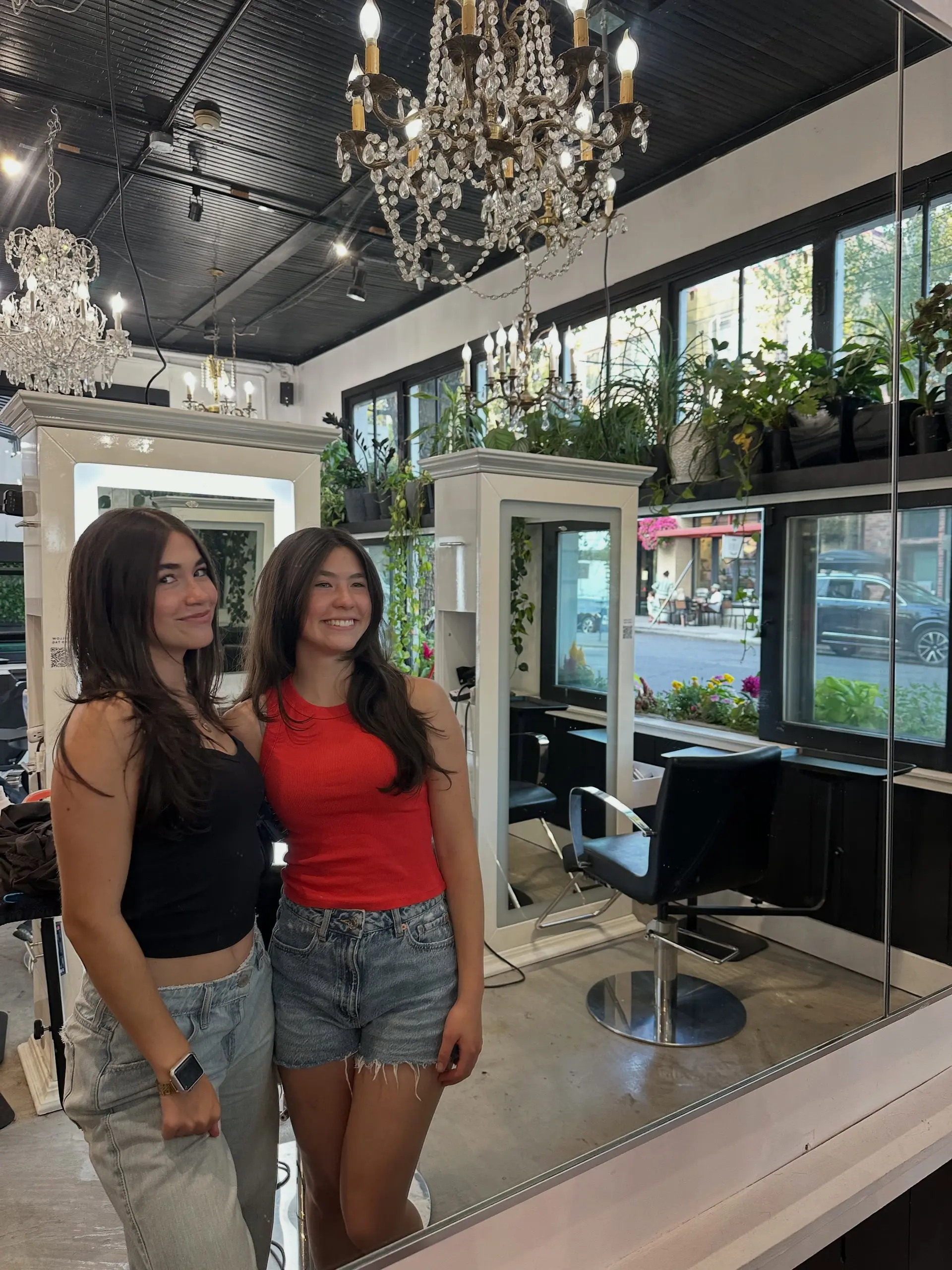 Long brunette hair cut with soft, natural layering and subtle face-framing pieces. 1