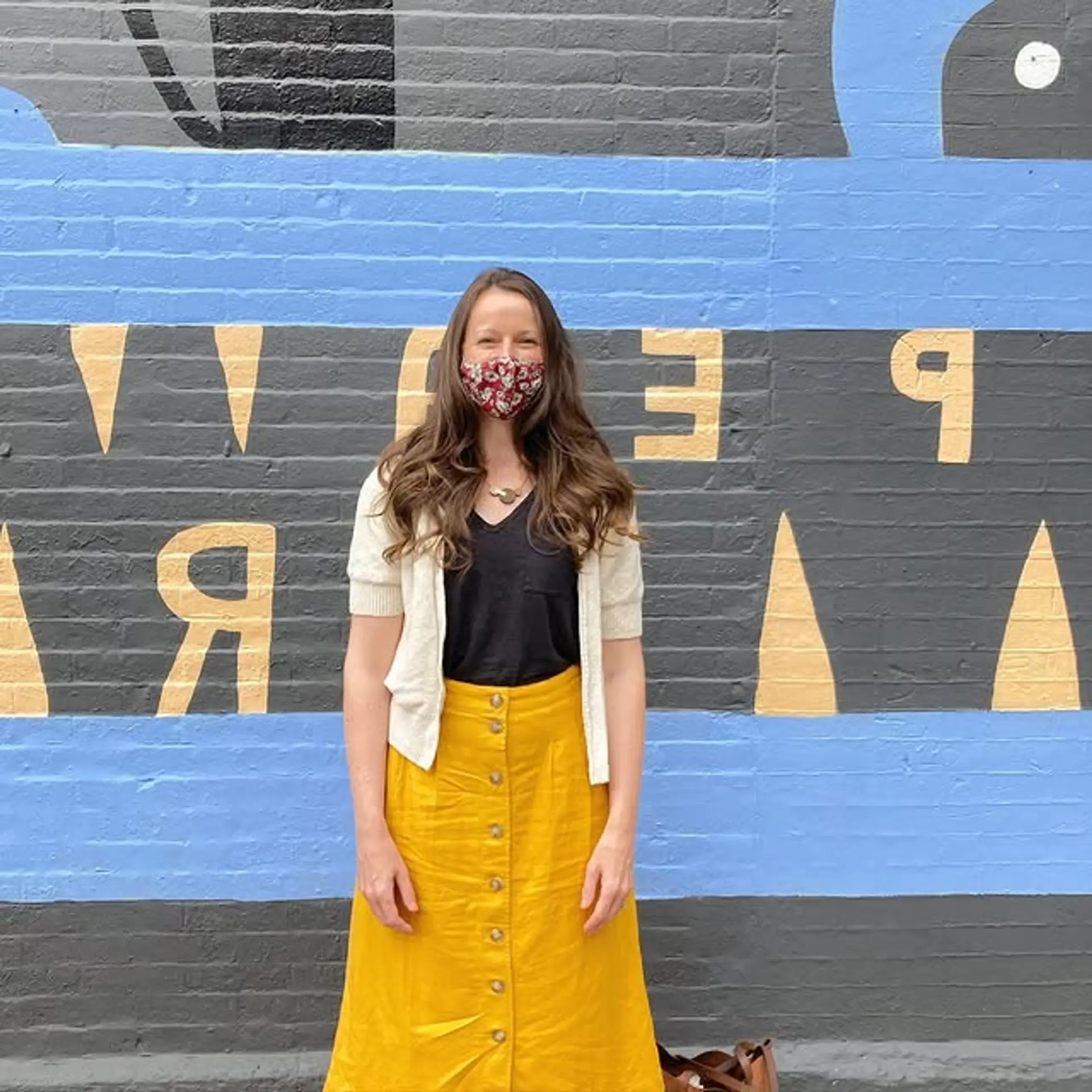 Long layered cut with soft waves and natural looking texture. 1