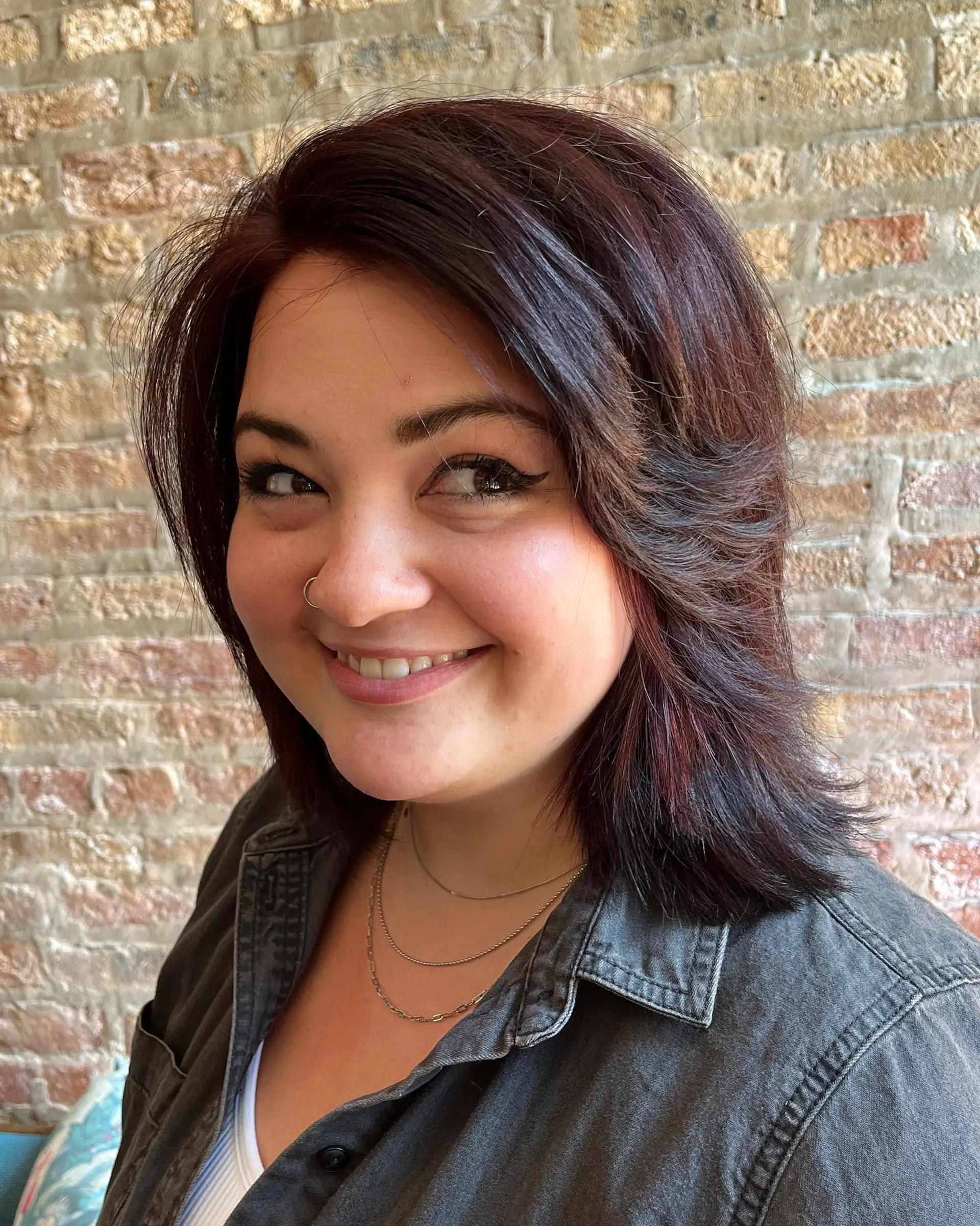 A shaggy layered bob with face-framing layers. 2