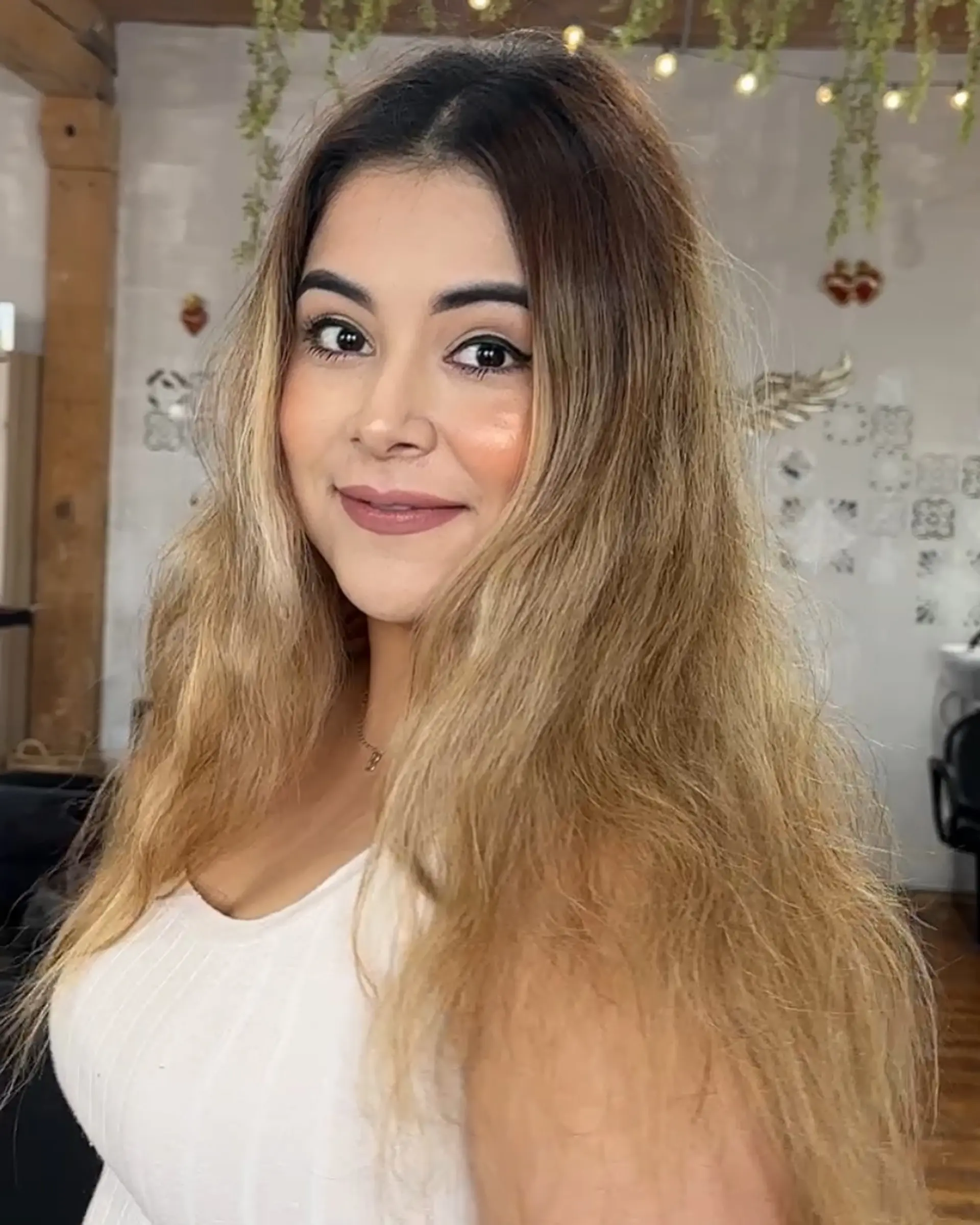 A stylish, medium-length blunt bob with an icy blonde color. 2