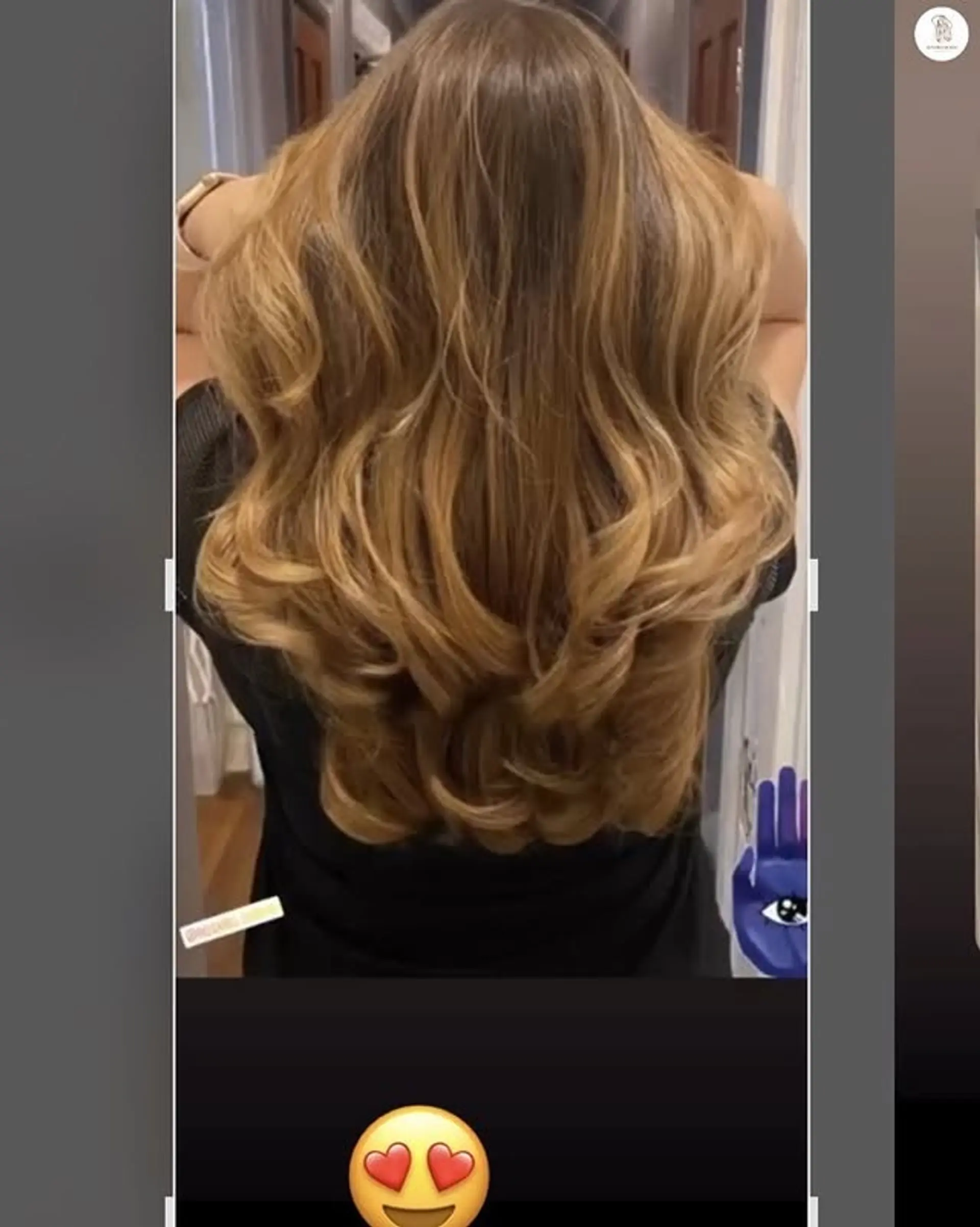 Long, wavy, and layered haircut, with honey blonde balayage. 1
