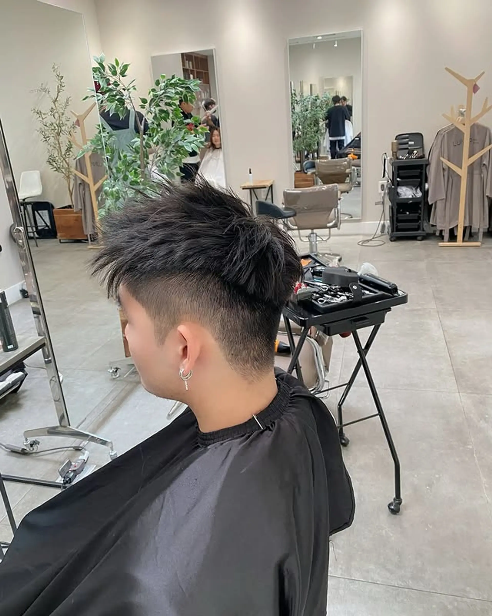 Edgy, textured crop with a fade. 1