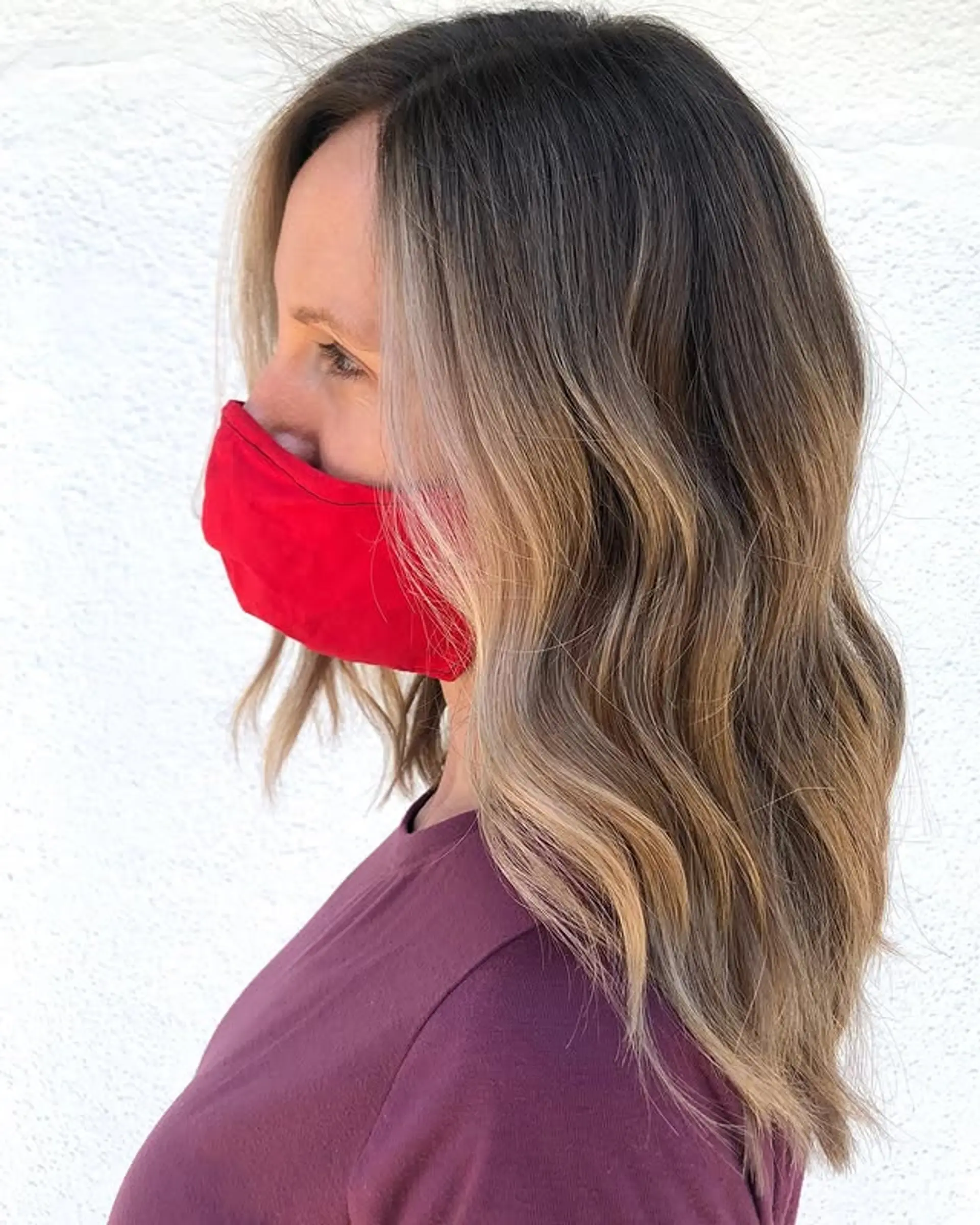 Bronde balayage with soft waves. 1