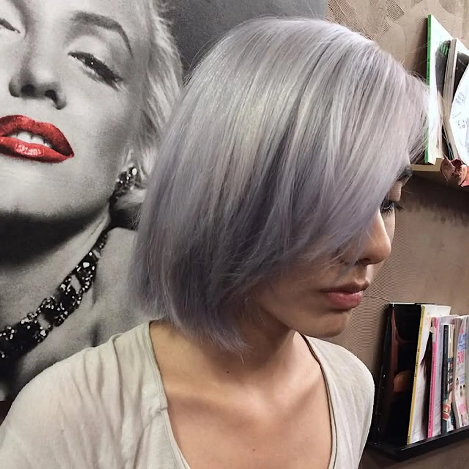 A chic, angled bob with a side-swept bang. 1