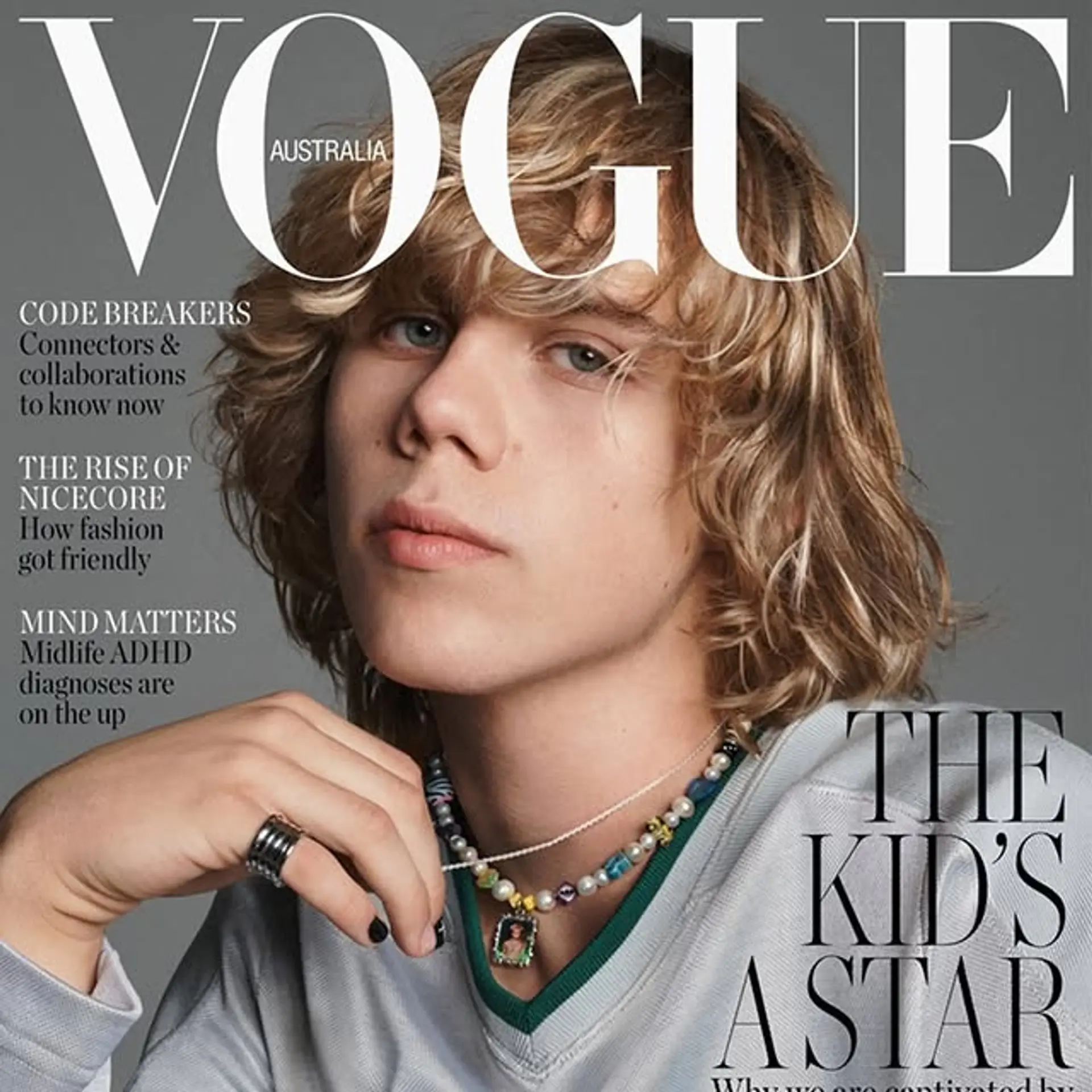 A medium-length wavy shag with layers and a center part. 1