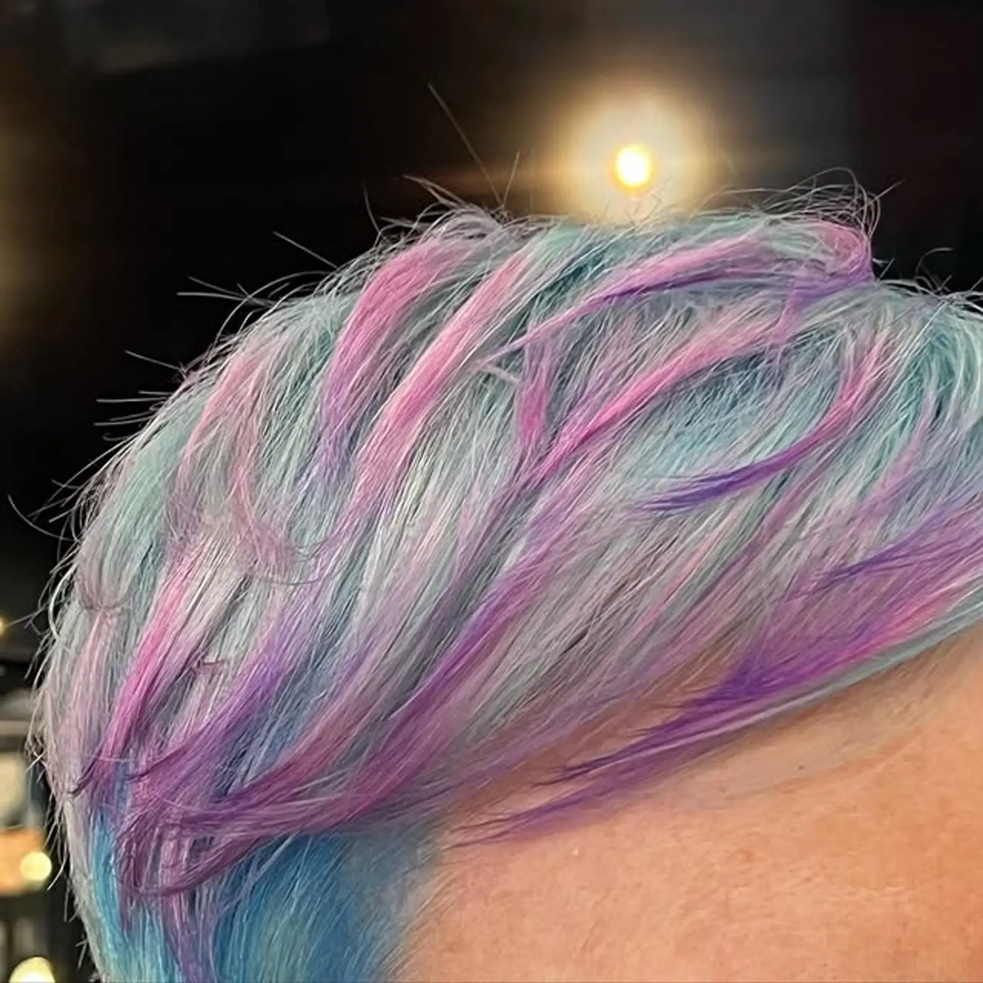 A vibrant pastel pixie cut. 1
