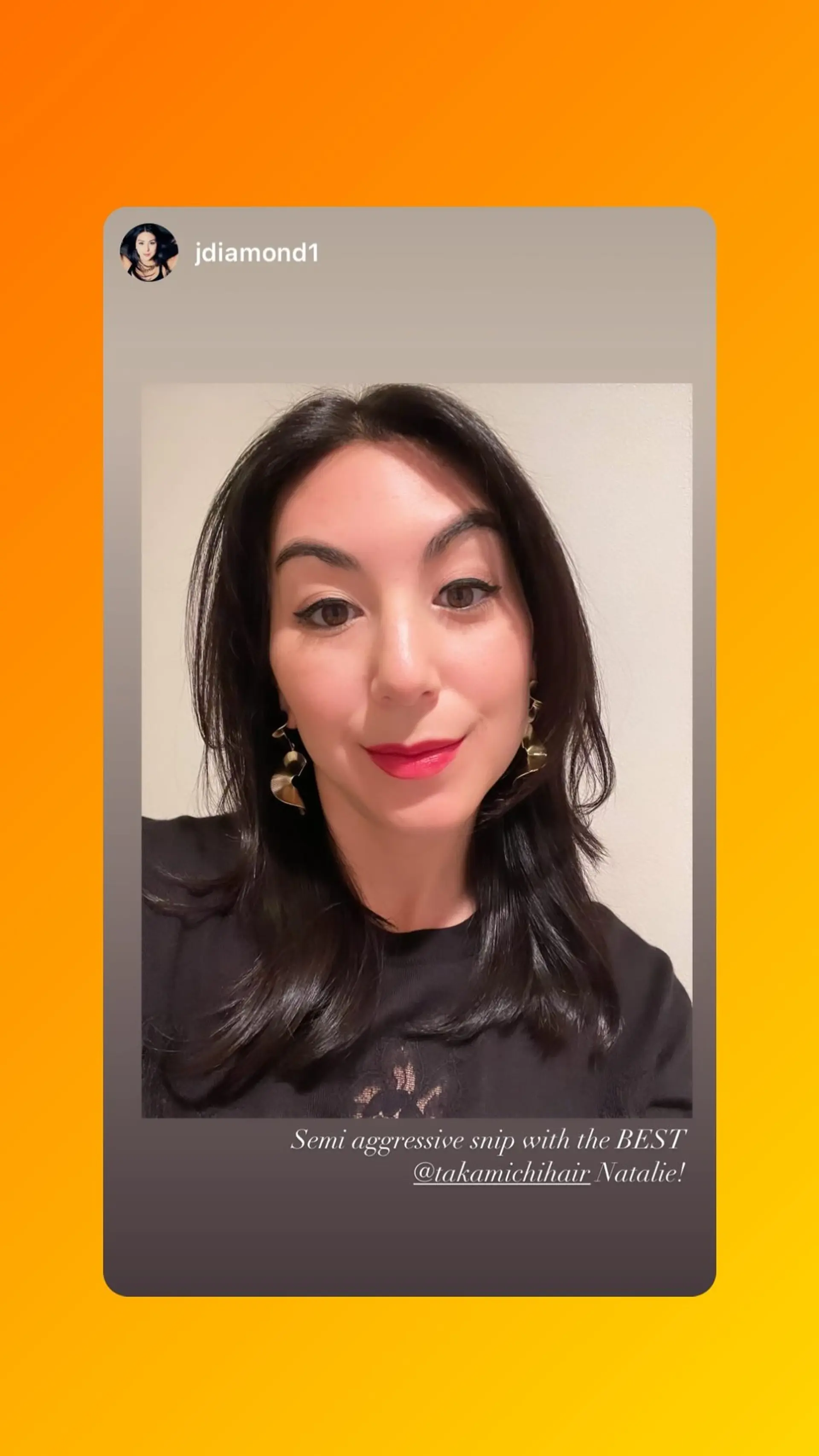 A long layered haircut with face-framing layers. 1