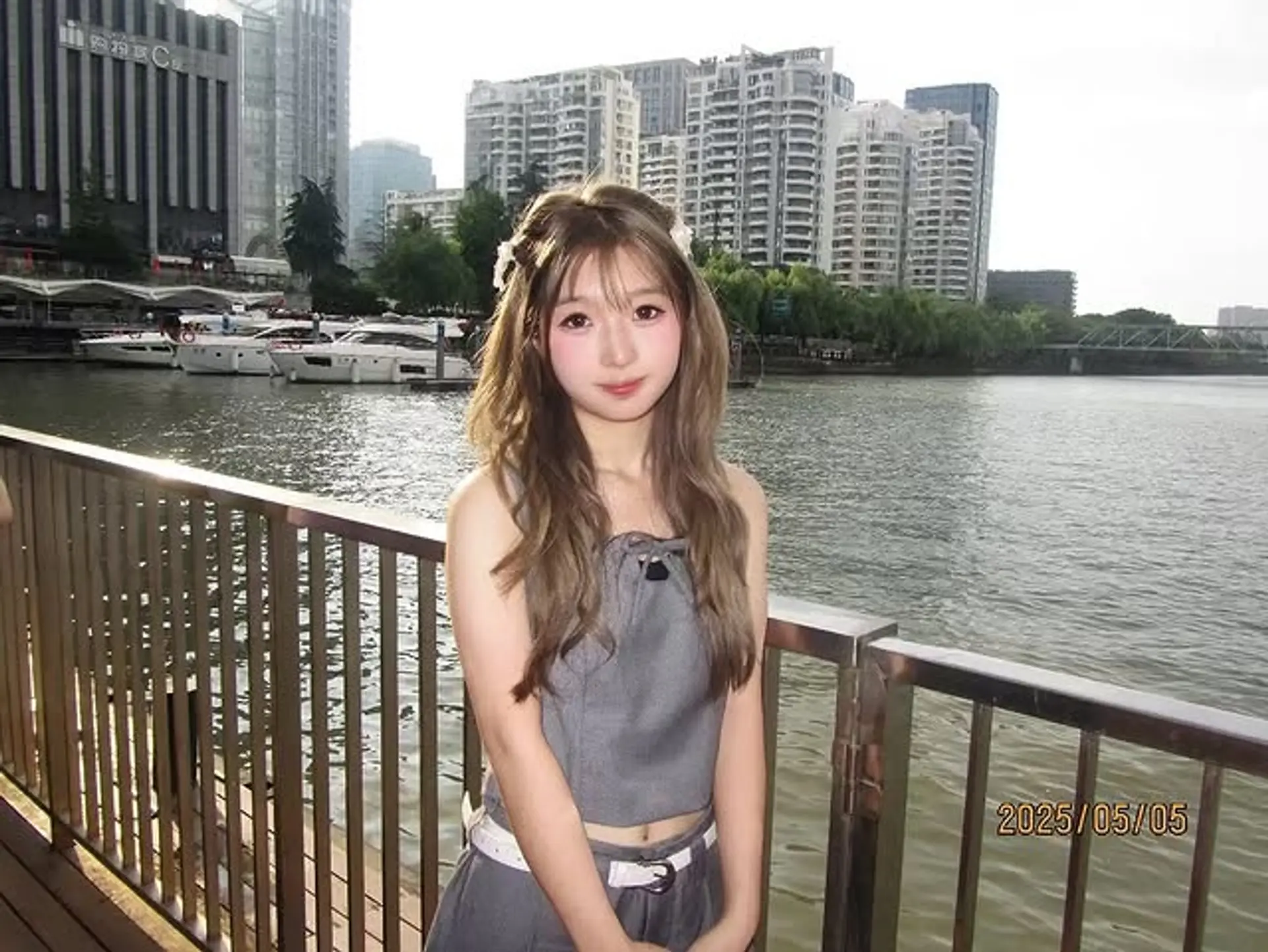 A stunning style featuring extra long, softly waved hair and light, wispy see-through bangs, creating a youthful and romantic look. 1