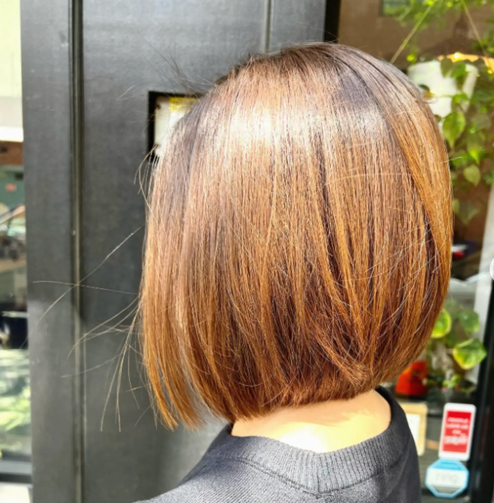 A sleek and stylish short bob with subtle layers. 1