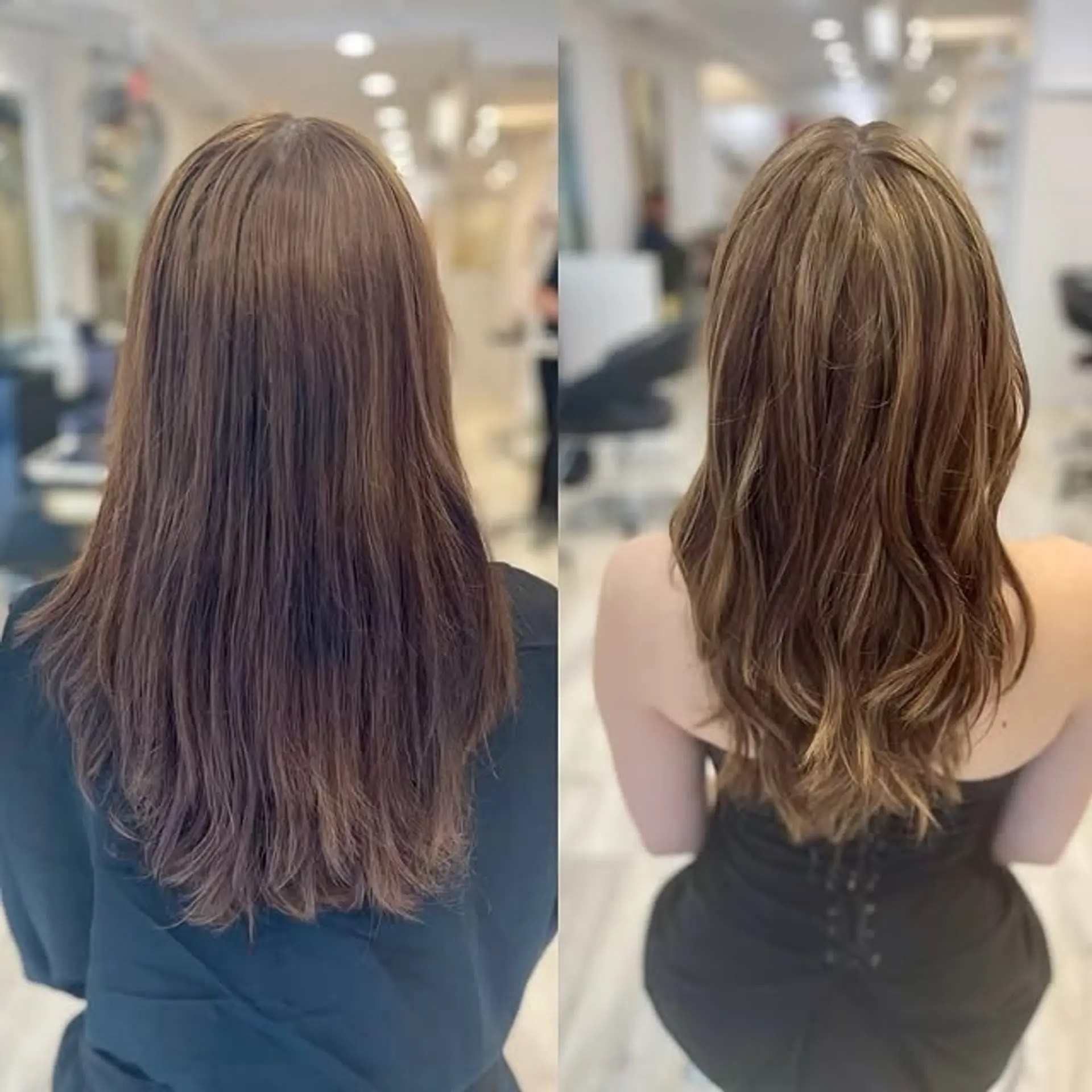 A beautiful bronde balayage with soft waves. 1