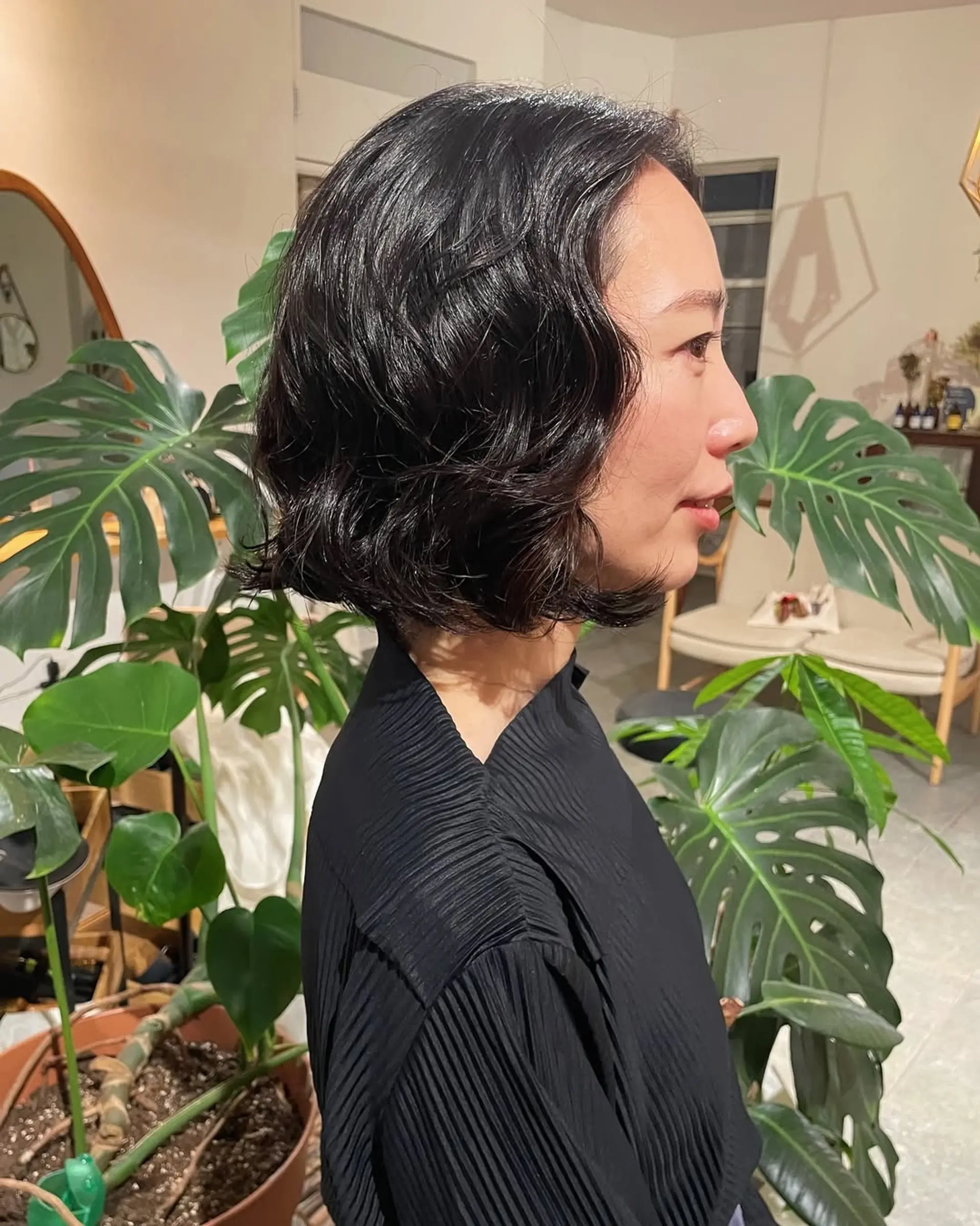A chic wavy bob with a modern, textured finish. 1