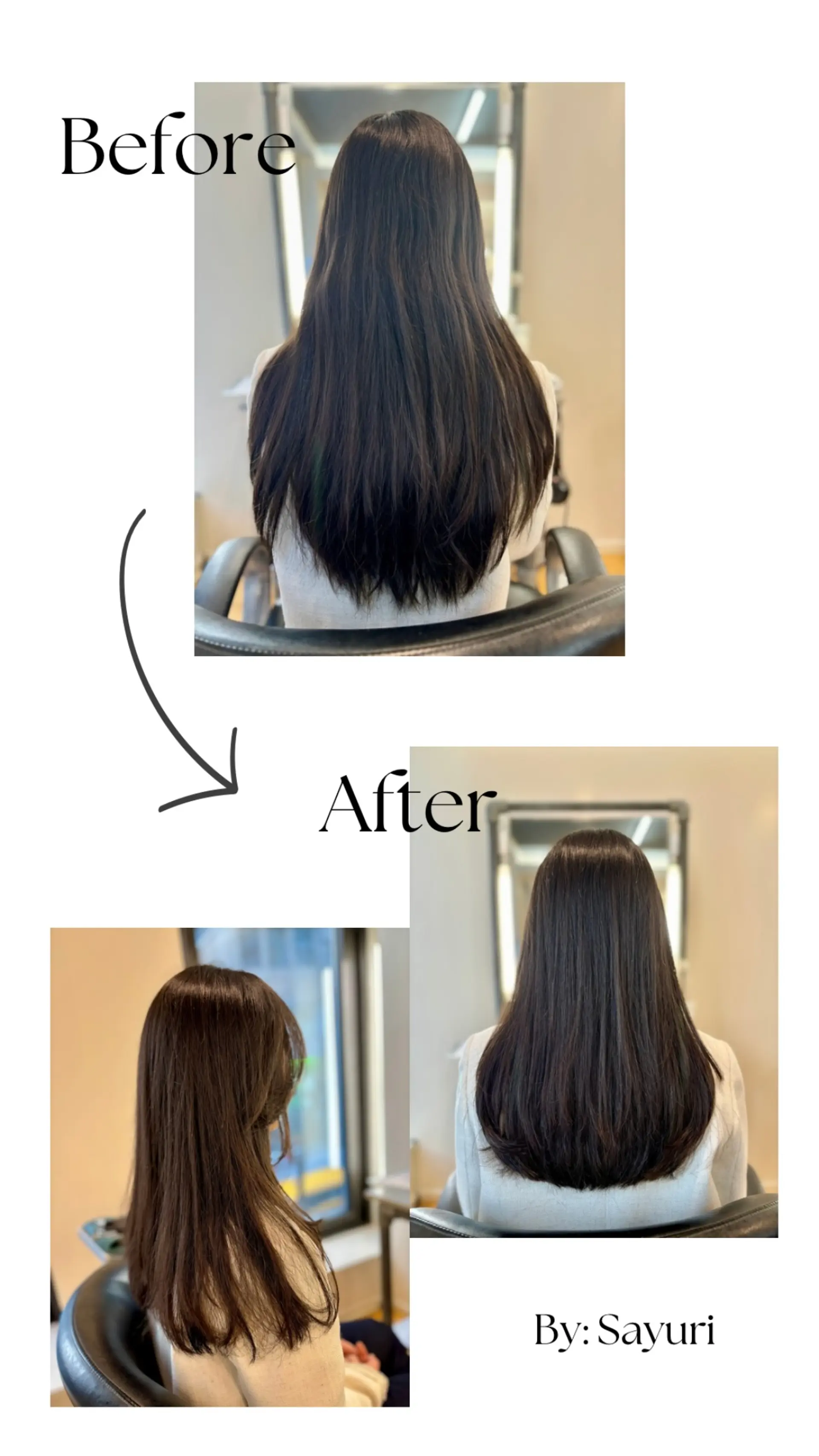 A sleek, straight long bob with subtle layers. 1