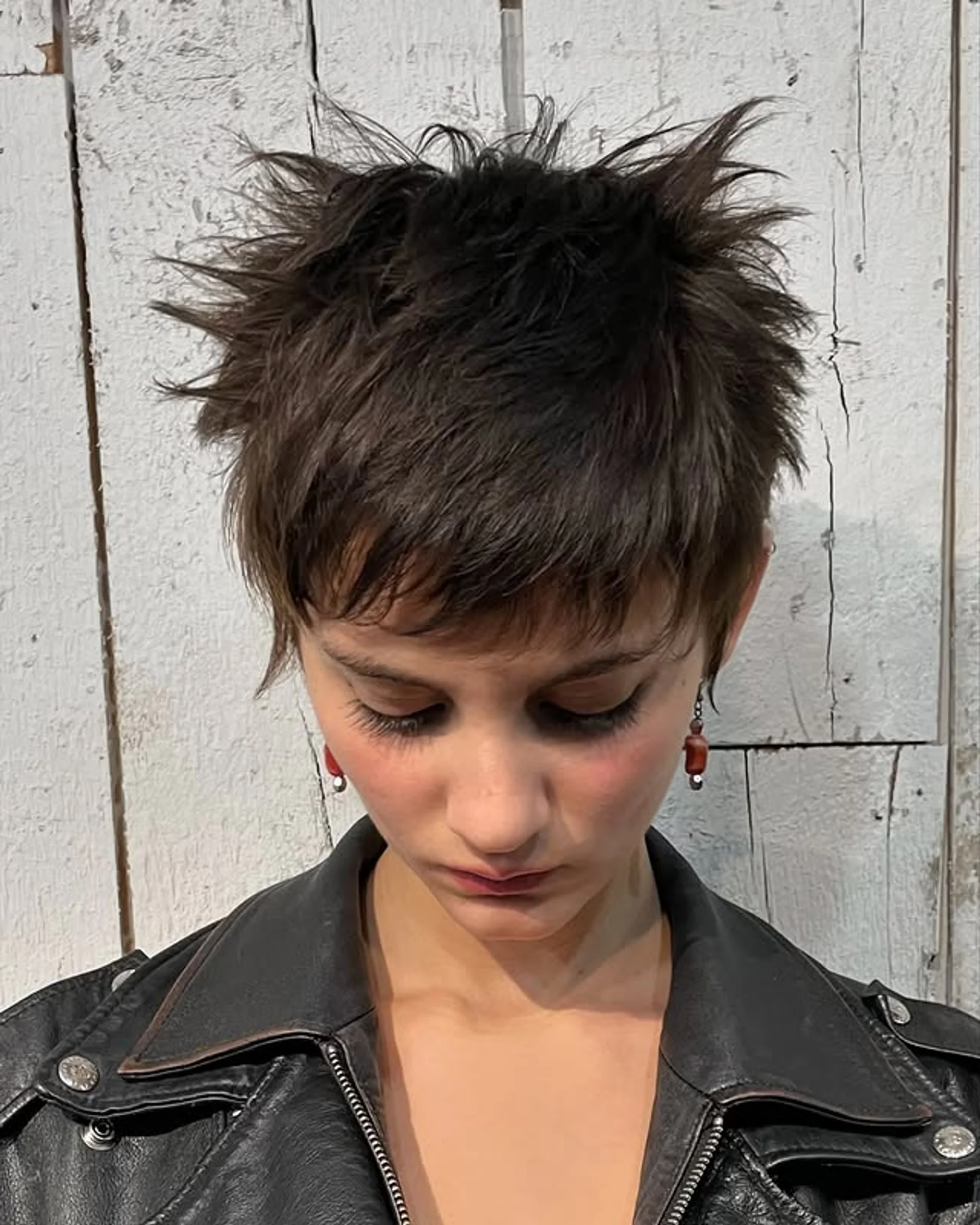 Modern textured pixie cut in dark brown hair, showcasing versatility and chic style - Preview 2
