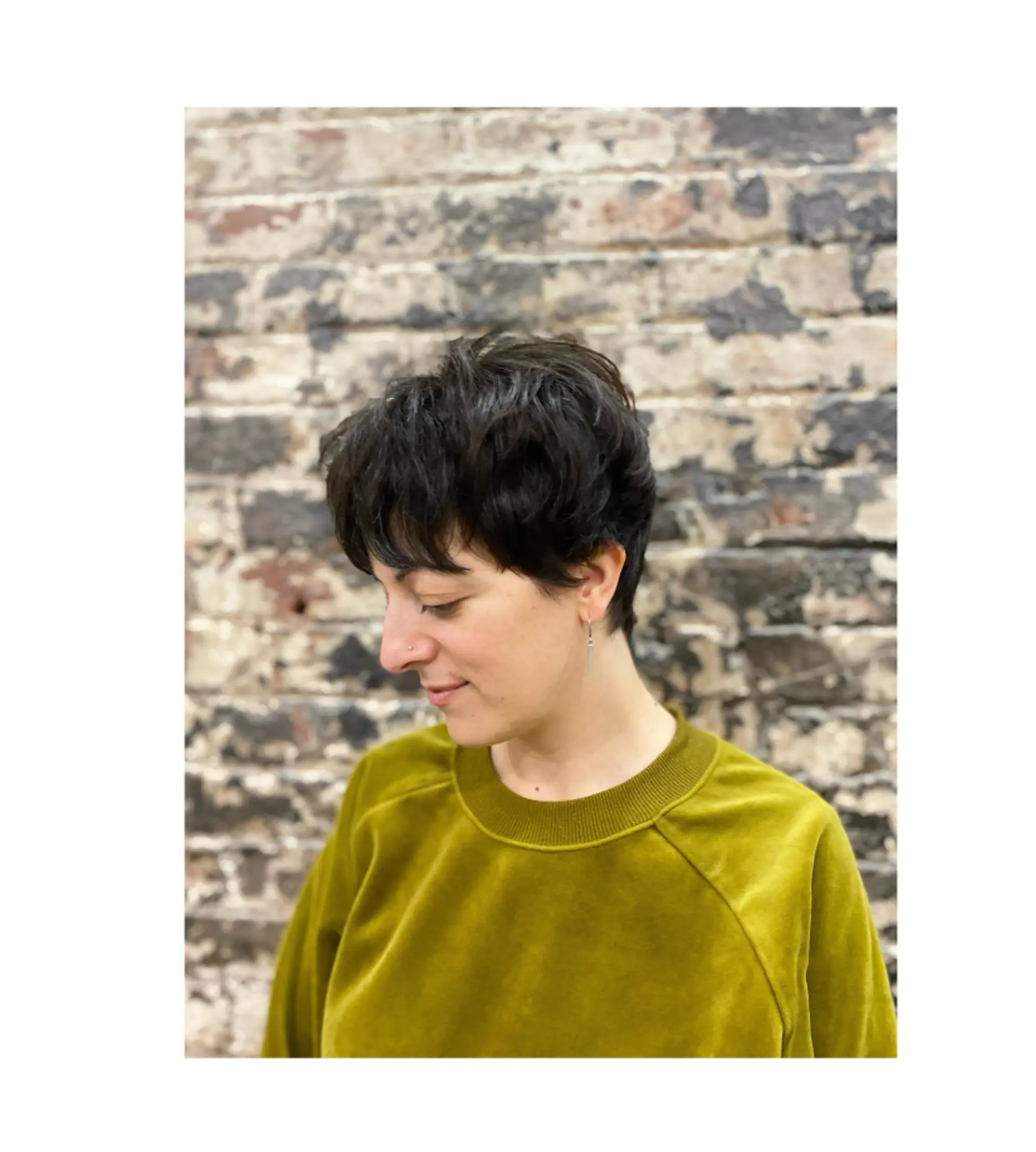A textured pixie cut with short, layered strands for a modern and edgy look. 1