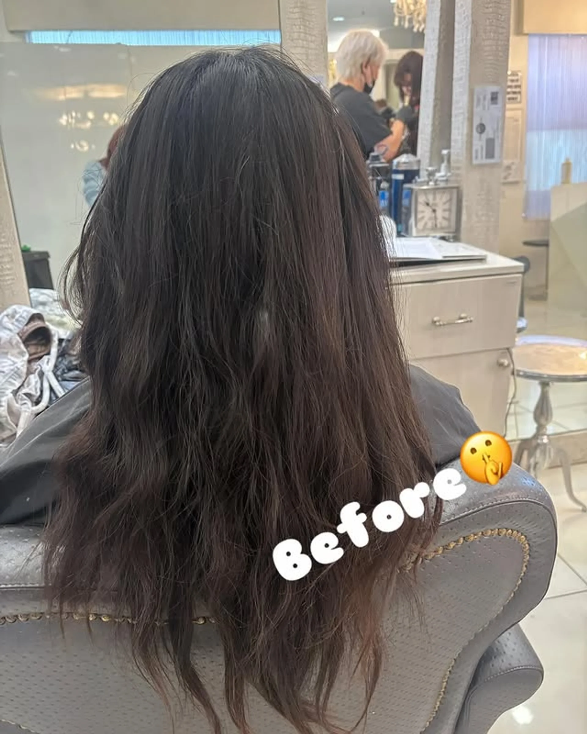 A model with long, sleek, shiny black hair representing the Glass Hair trend in Los Angeles for 2026. - Preview 3