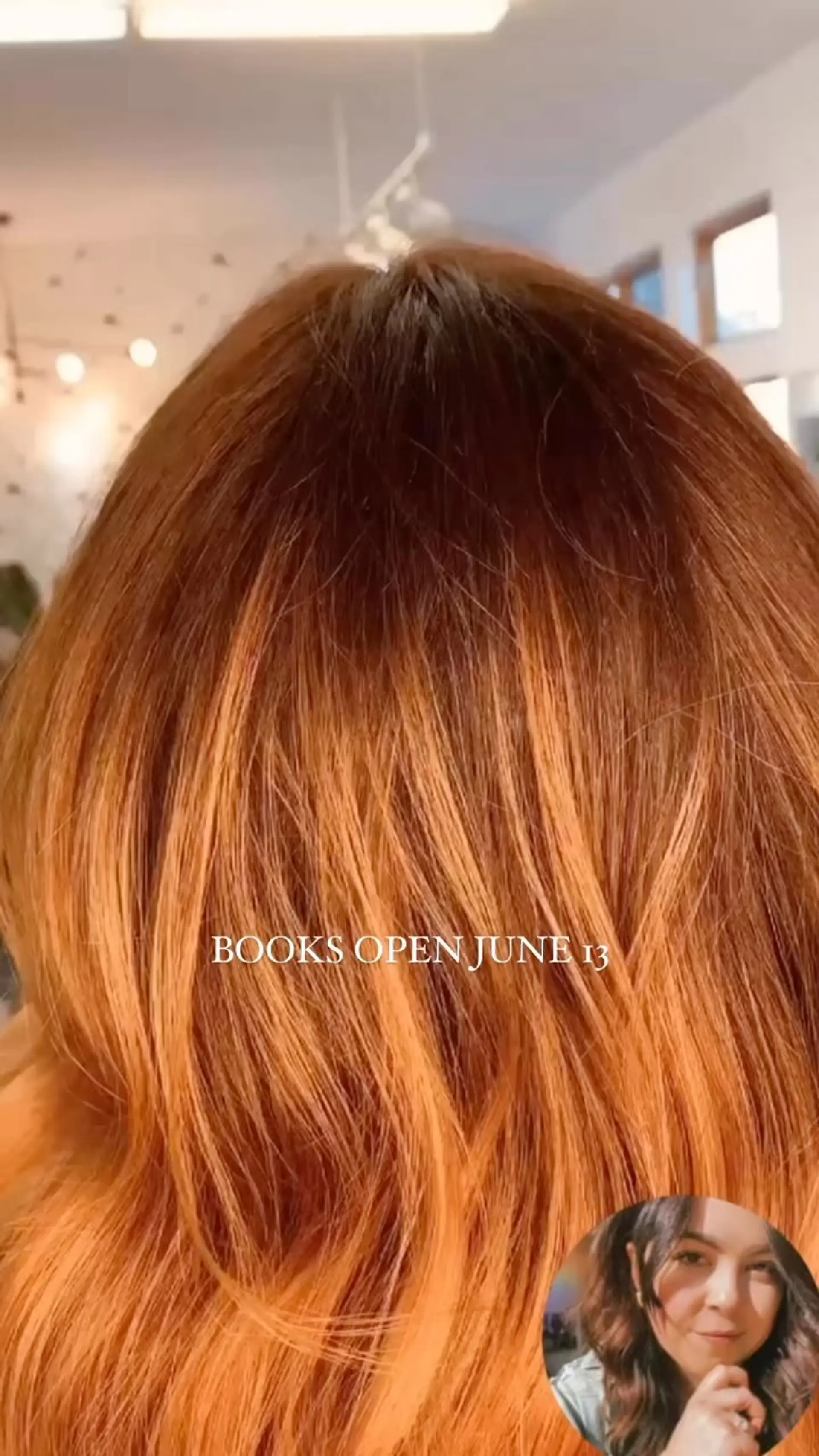 Rich, multi-dimensional copper hair featuring a warm shadow root that seamlessly blends into bright, reflective ginger and golden-copper lengths. 1