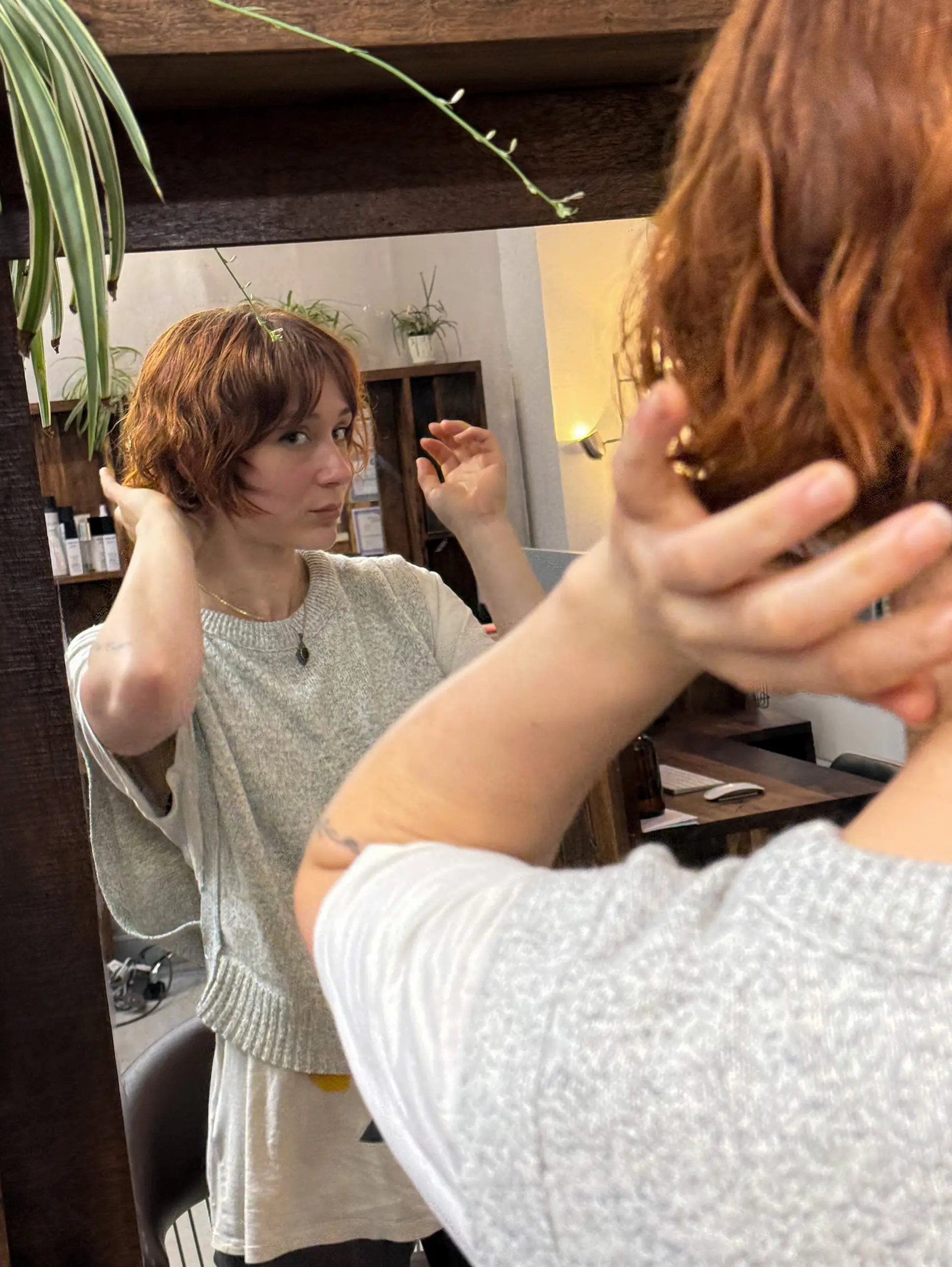 A shaggy, textured bob with soft bangs and choppy layers. 5