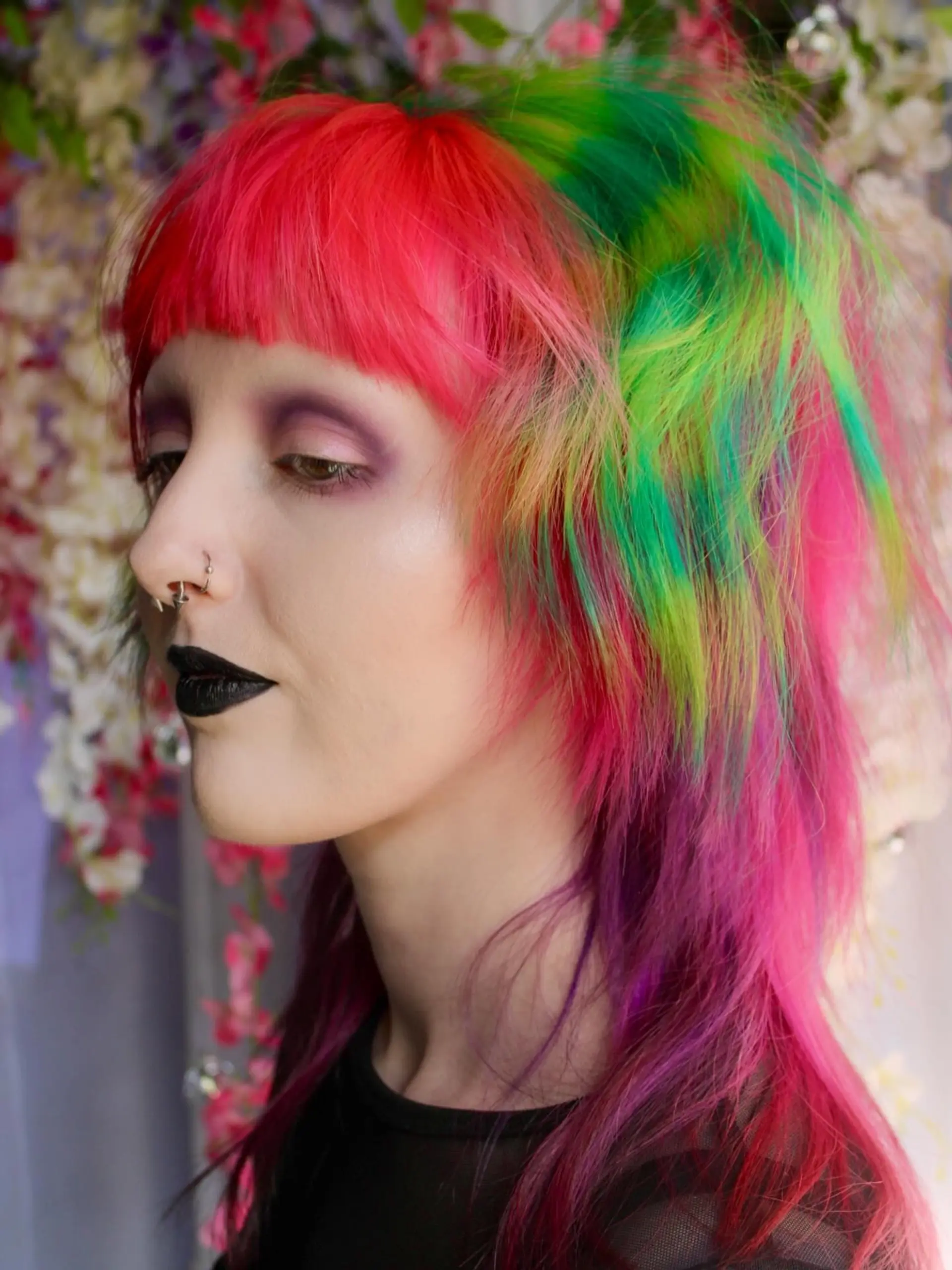 A  shag with a rainbow of neon colors. 1