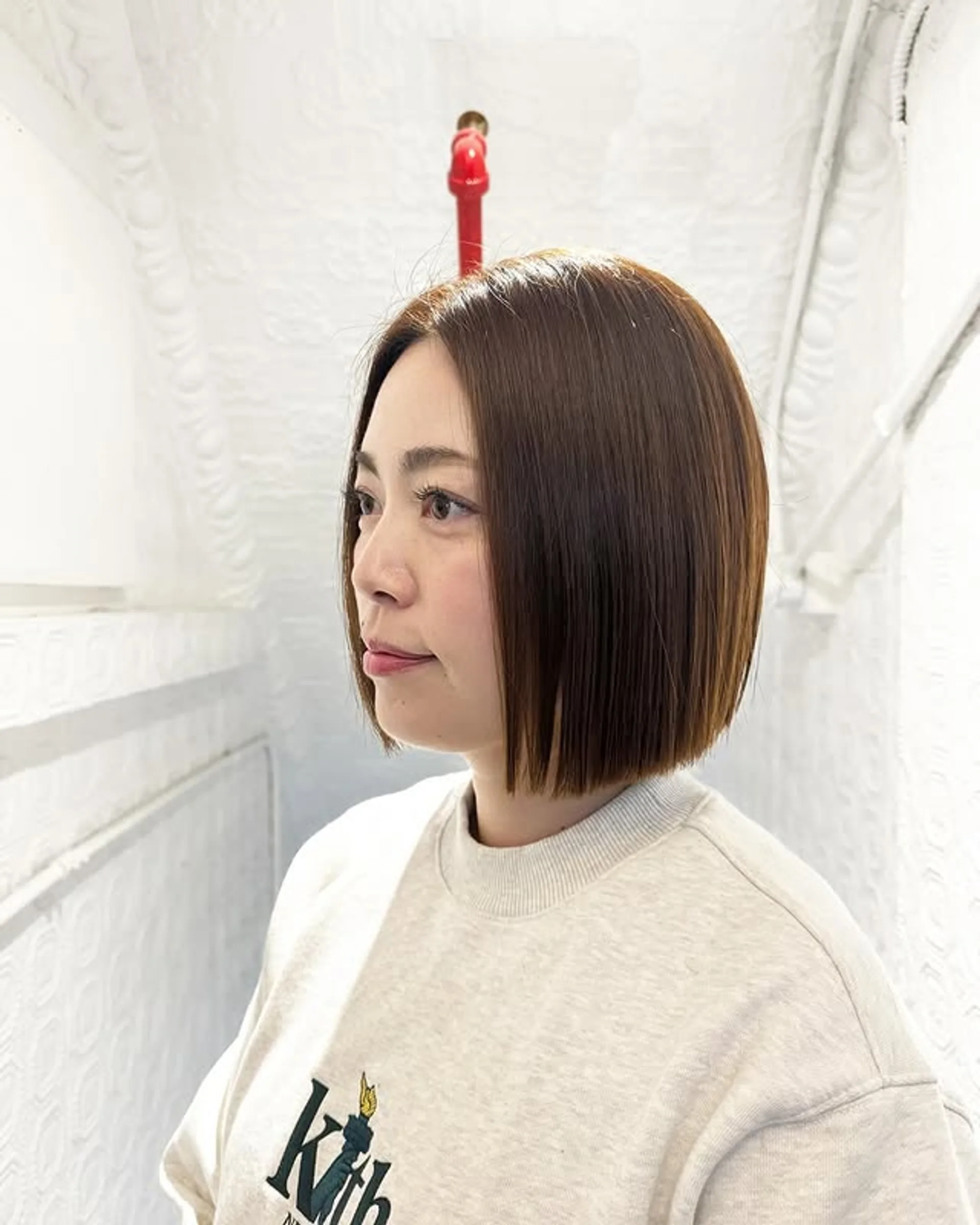 Sleek, chin-length blunt bob with minimal layering - Preview 2