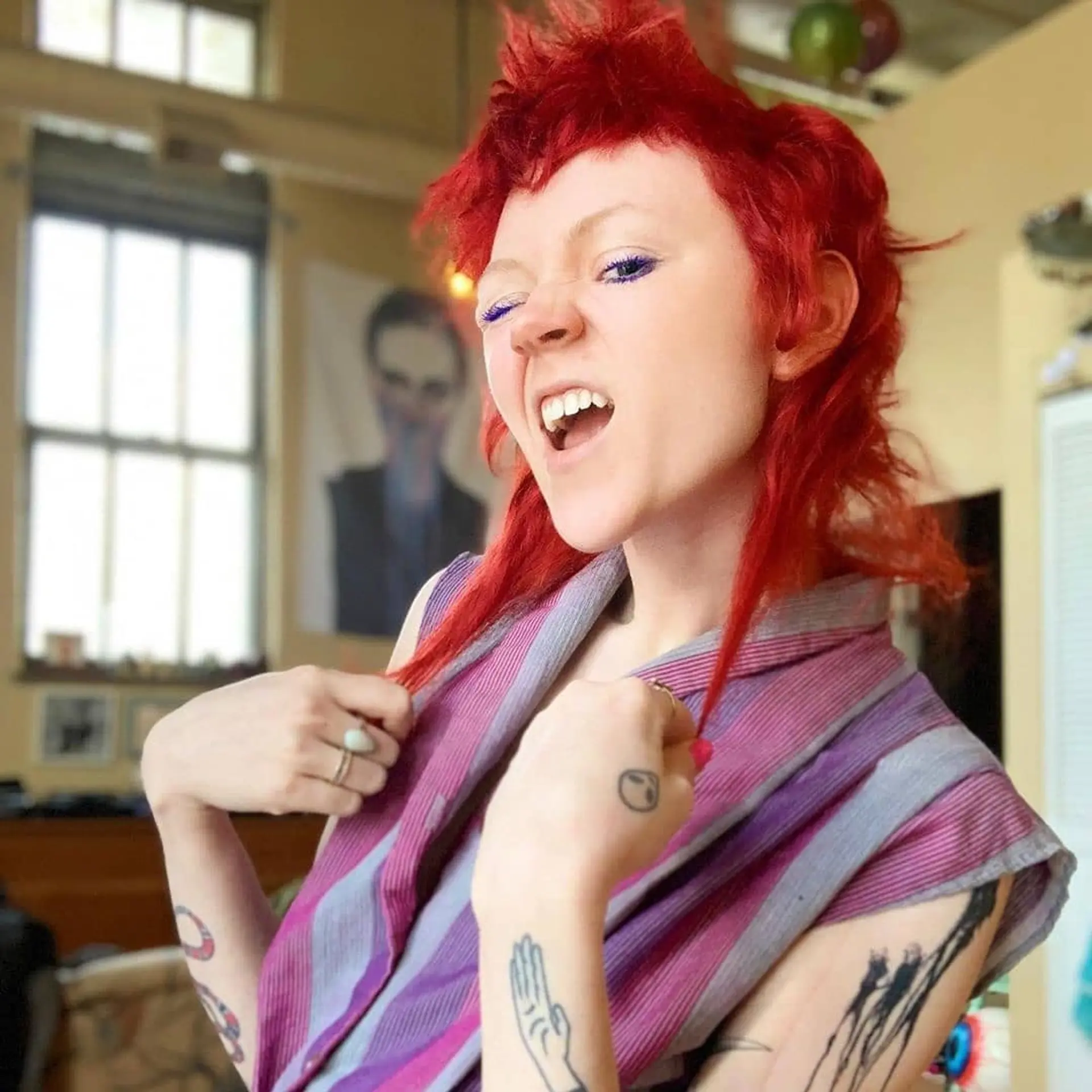 A modern take on the shag mullet, featuring choppy layers for texture and movement. 2